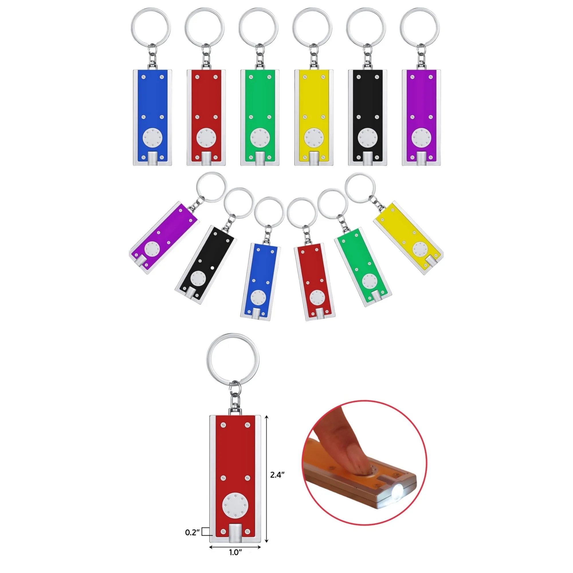 Compact & Powerful ABS LED Keychain Flashlight for Everyday 4