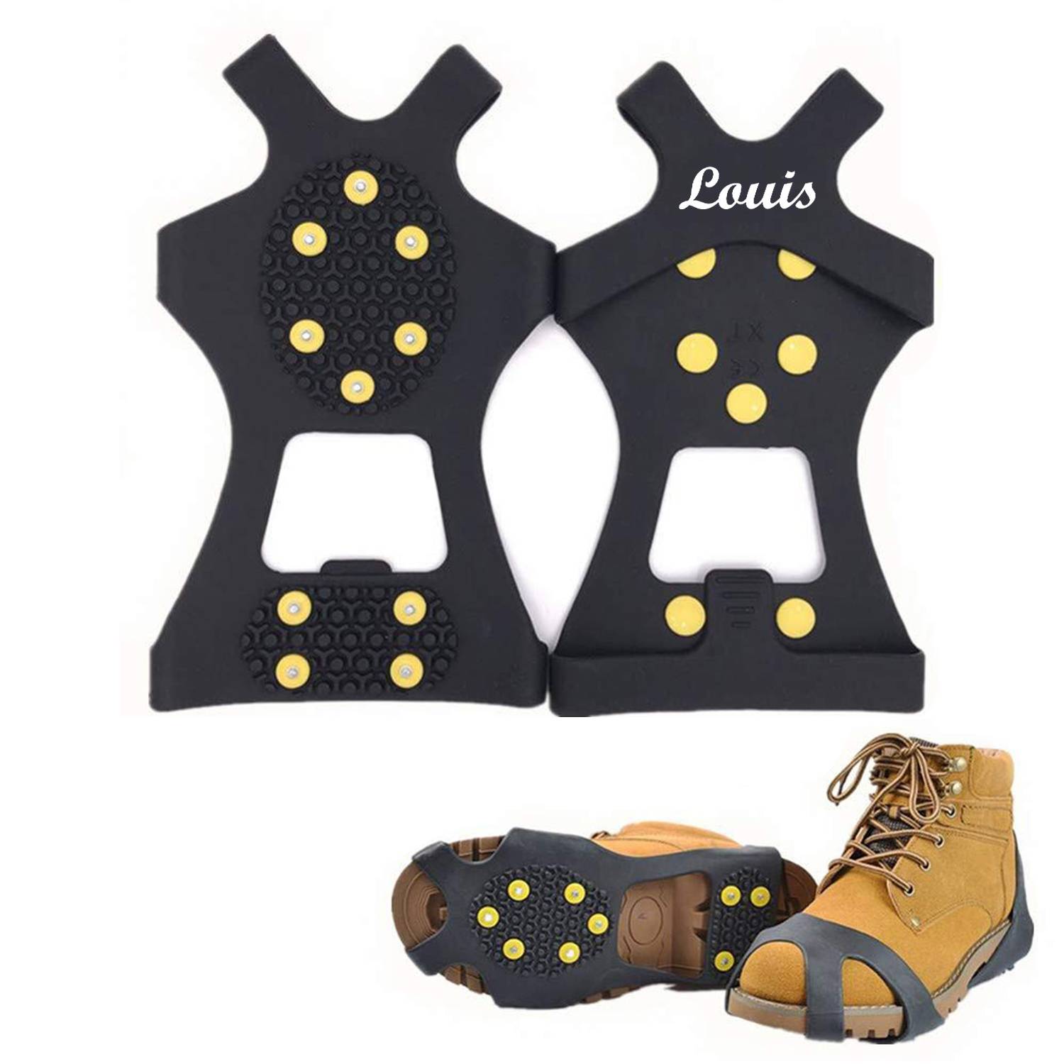 10 Spike Silicone Anti Slip Snow Shoe Cover 5