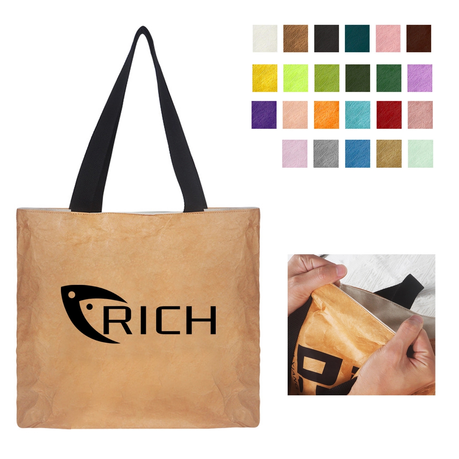Waterproof Paper Tote Bag 1