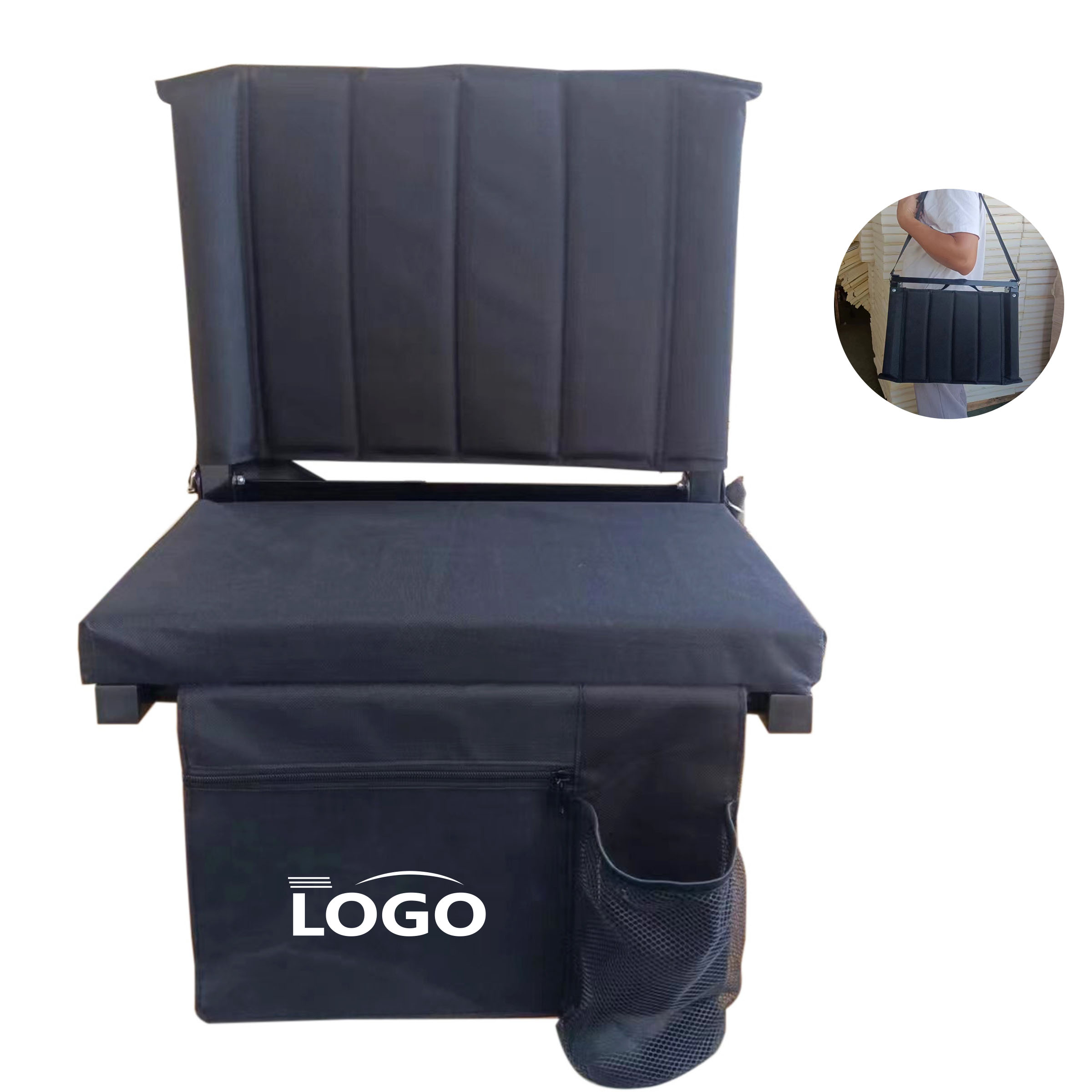 Portable Stadium Seat with Backrest for Outdoor Events 3