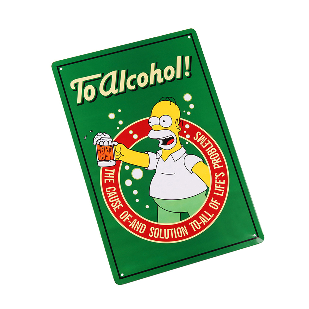 Retro Rectangle Tin Sign Decoration 15.7" x 11.8" 1