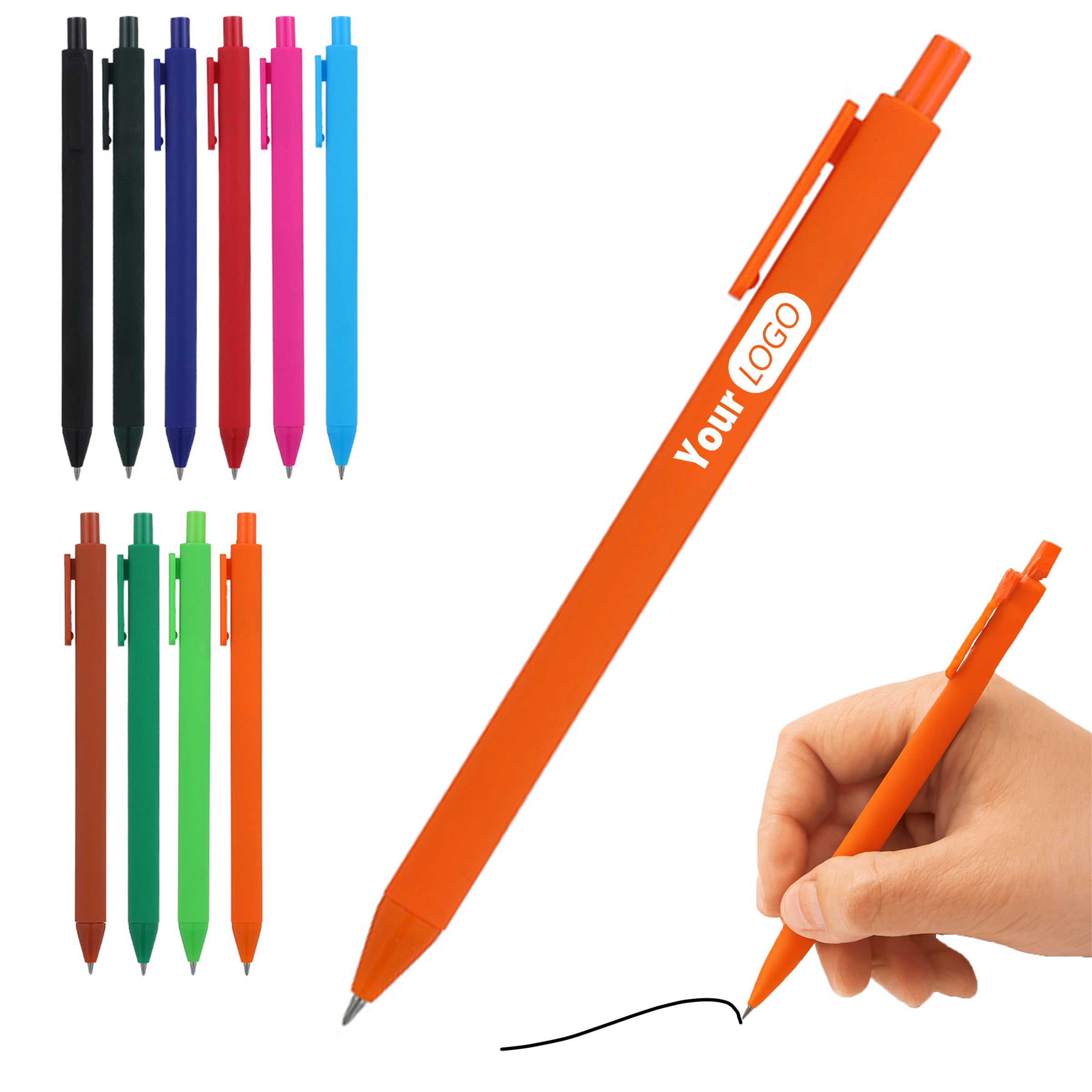 Solid Color Retractable Ballpoint Pen 2