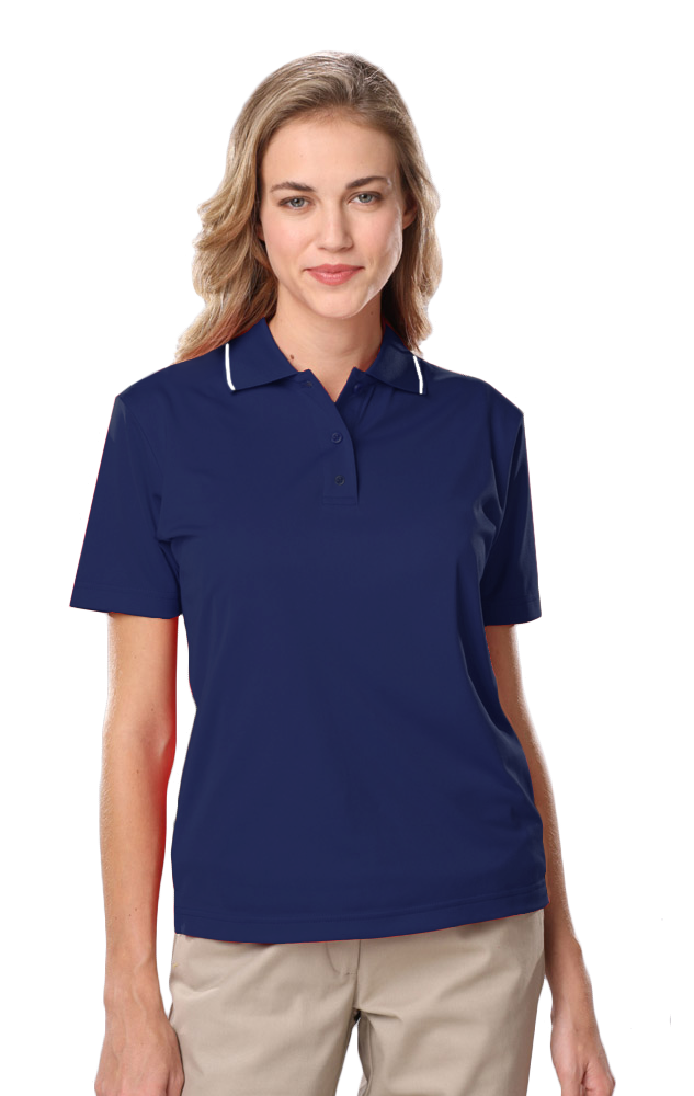 Ladies' s Striped Trim Value Polo 19