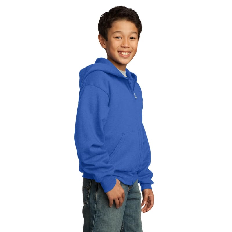 Port & Company - Youth Core Fleece Full-Zip Hooded Sweatshirt. 74