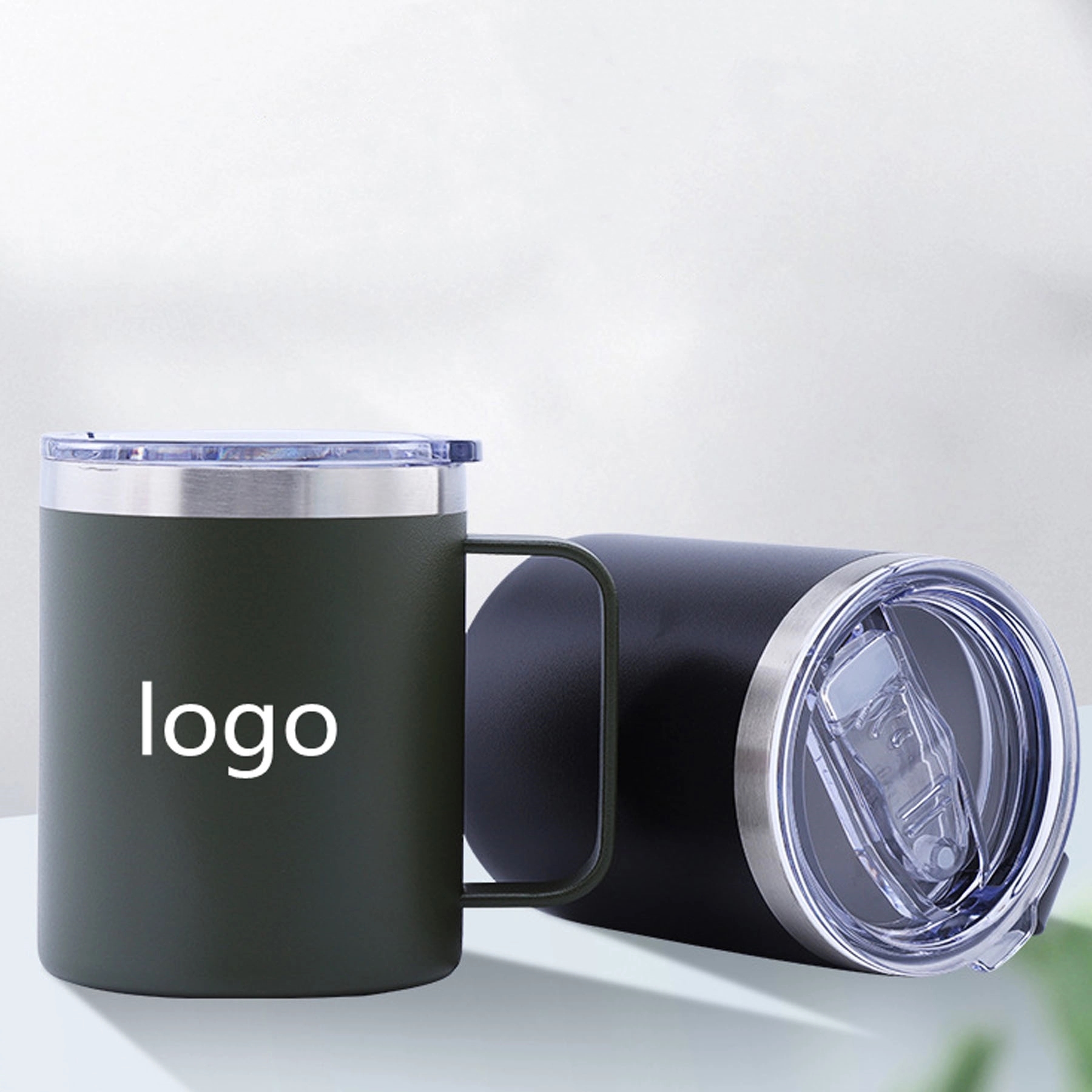 12OZ Stainless Vacuum Insulated Coffee Mug Cup with Handle 2
