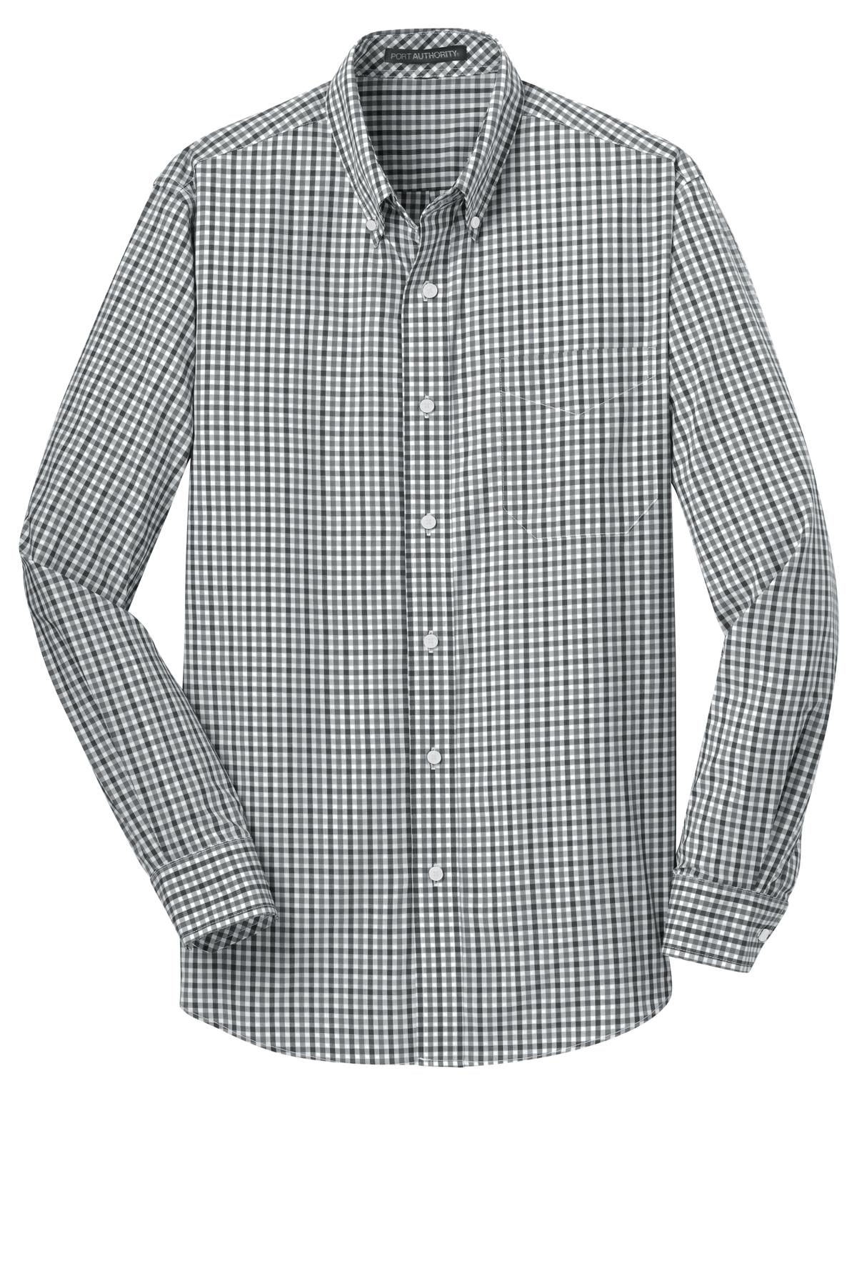 Long Sleeve Gingham Easy Care Shirt