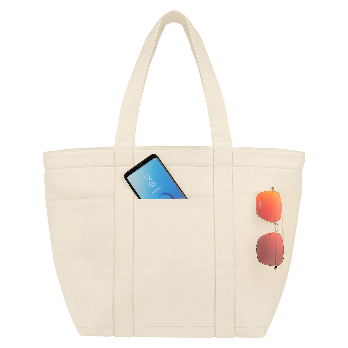 Aware™ 8 Oz. 20 Can Recycled Cotton Cooler Tote Bag 12