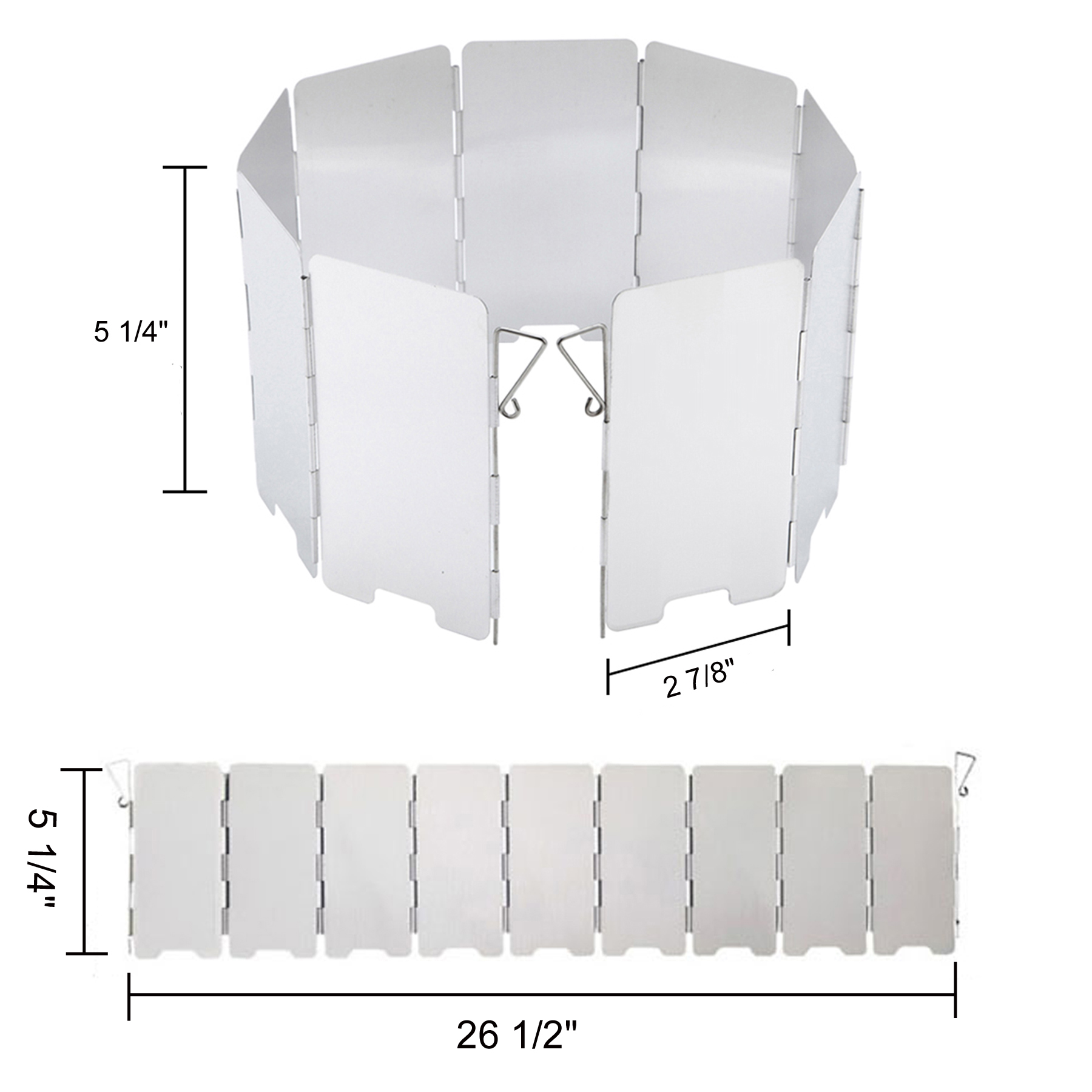 Outdoor 9 Plates Foldable Camping Stove Windshield 1