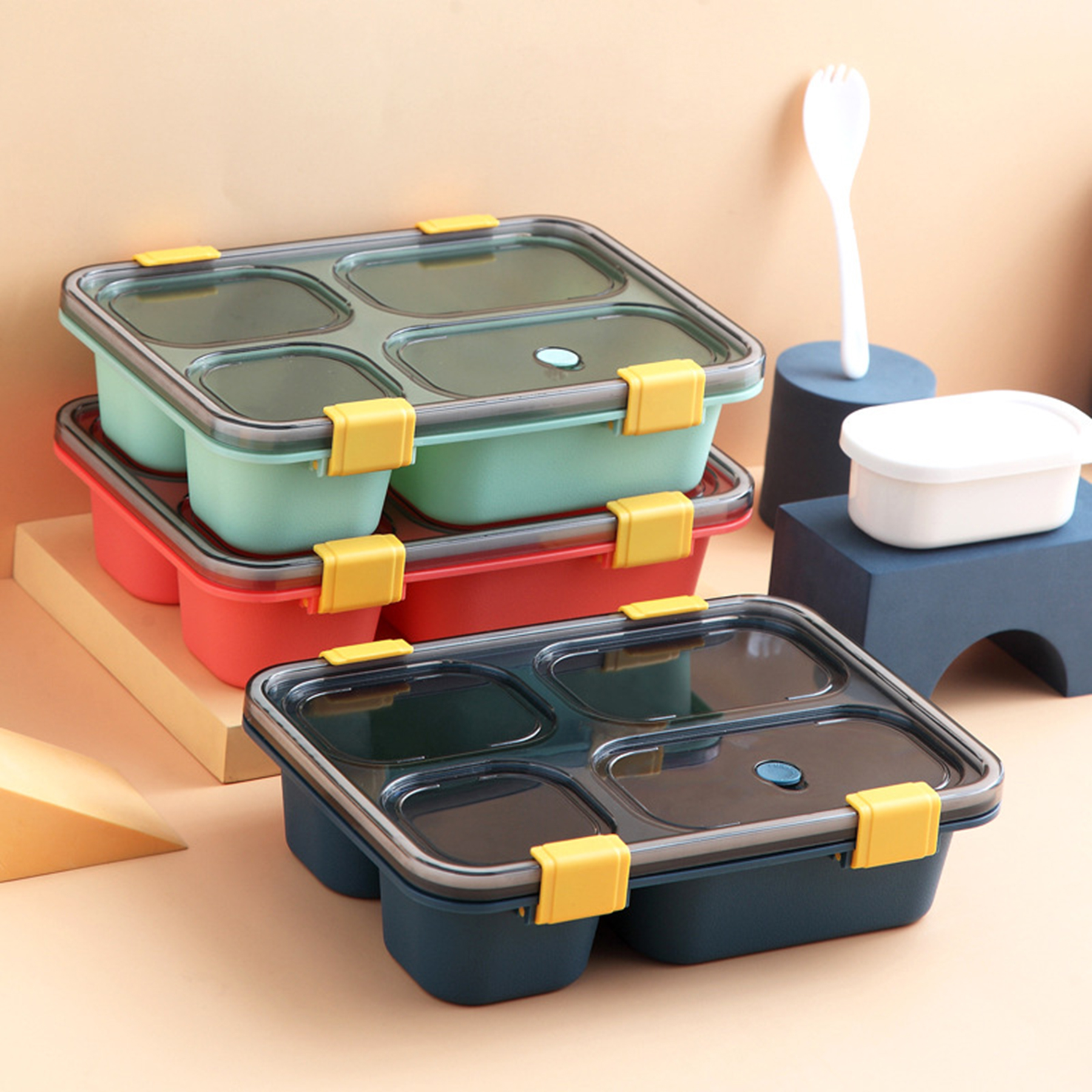 4 Compartment Containers Lunch Box 2