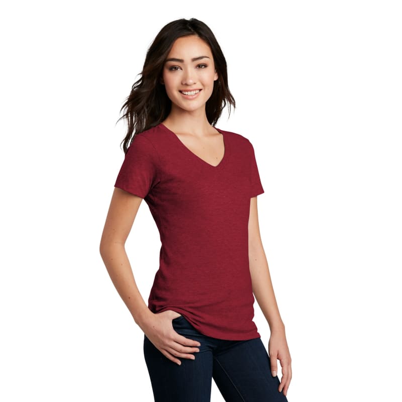 District Women's Perfect Blend CVC V-Neck Tee. 69