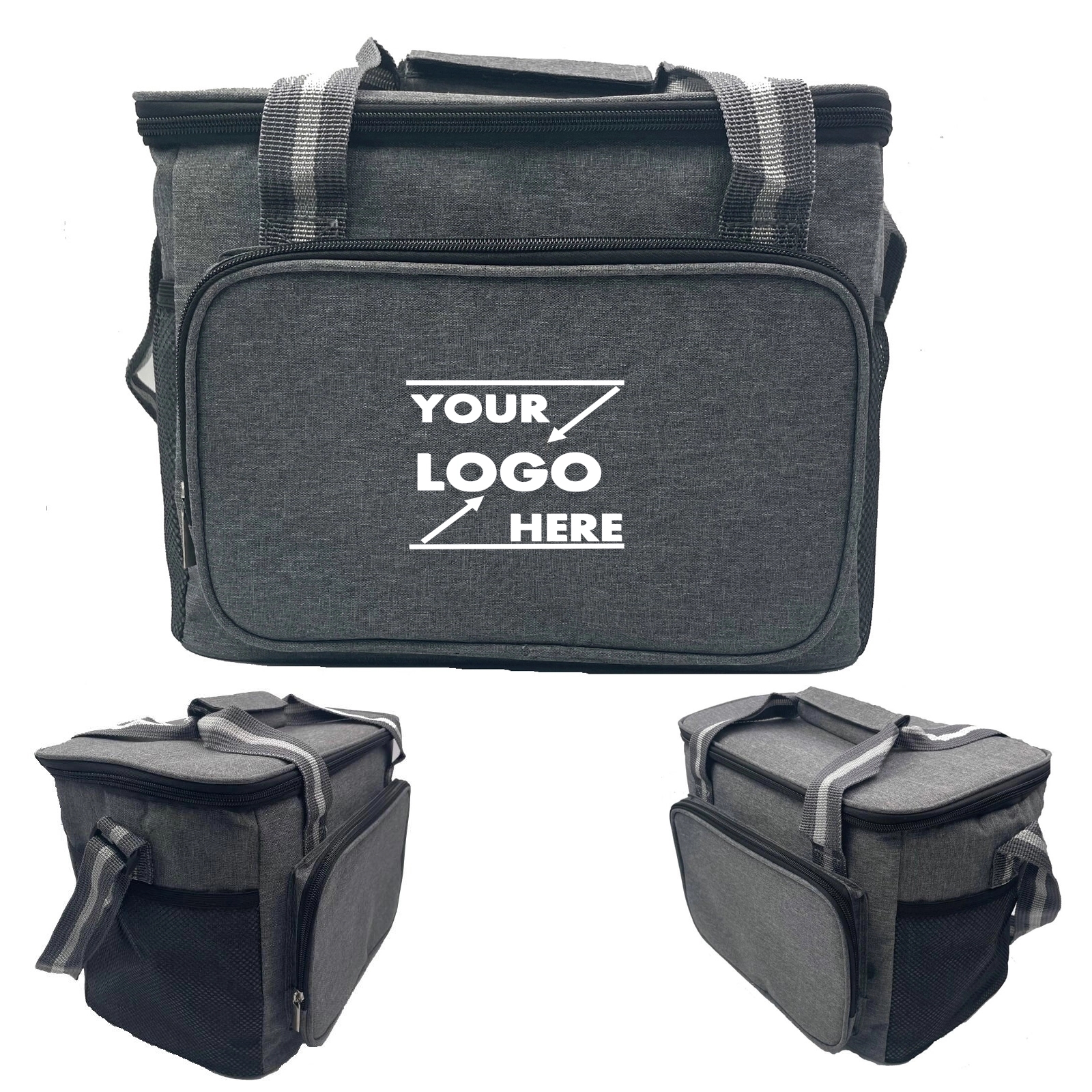 Reusable Large Insulated Lunch Bag With Shoulder Strap