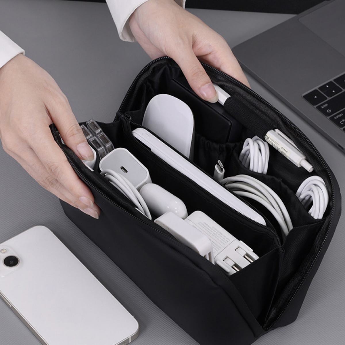 Compact Cable Organizer Bag for Data Cables 7