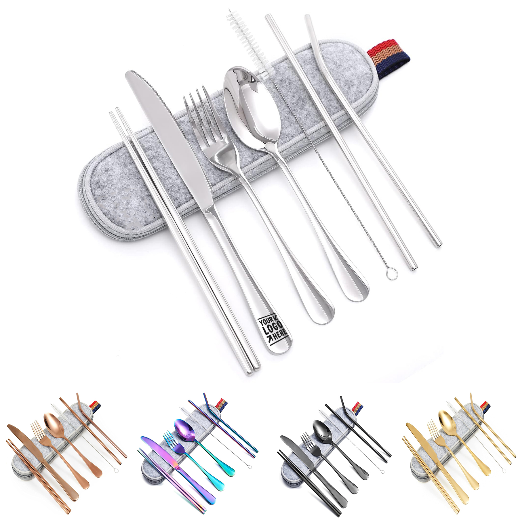 6.4 Oz 8 Pieces Stainless Steel Flatware Set 2
