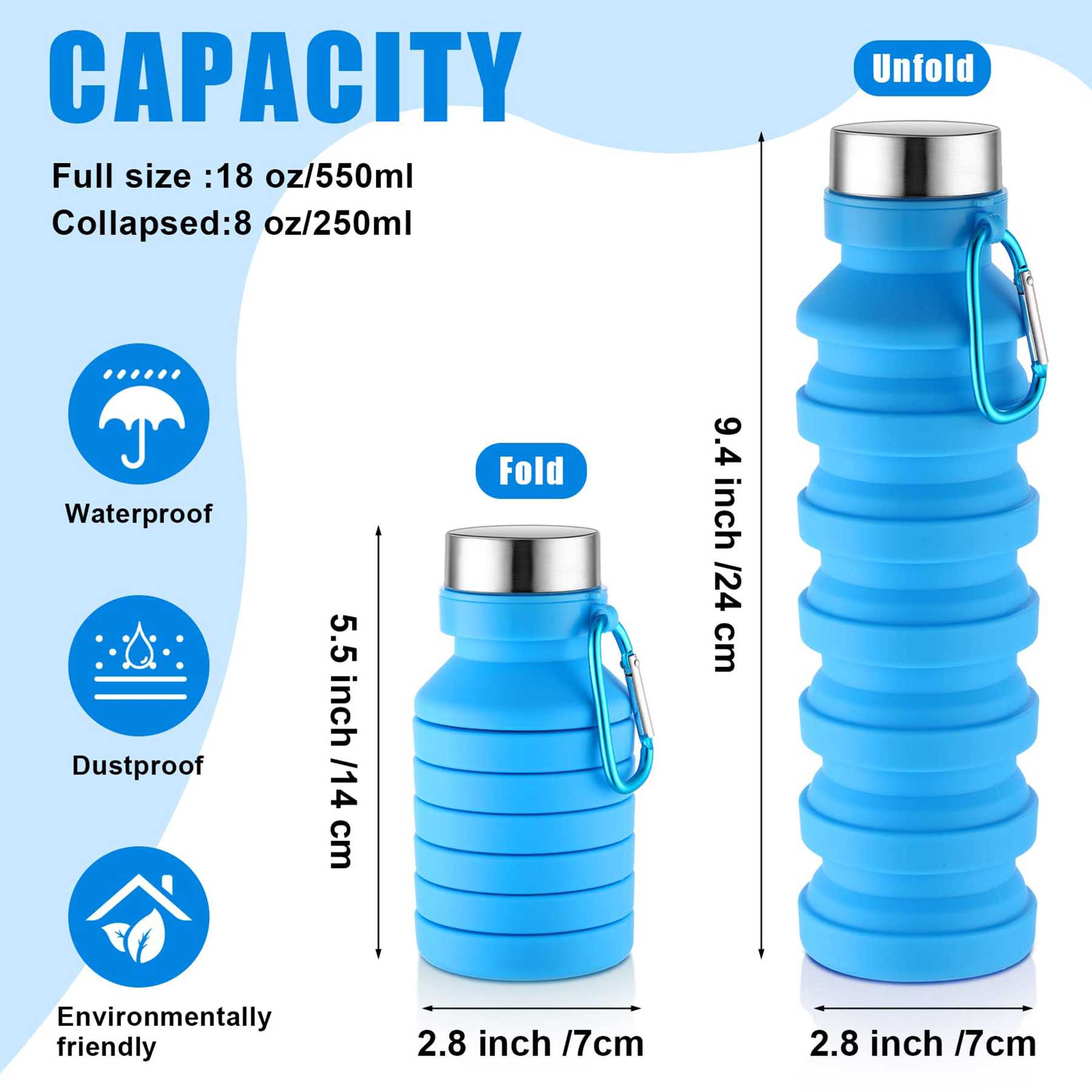 Silicone Telescopic Water Bottle 3