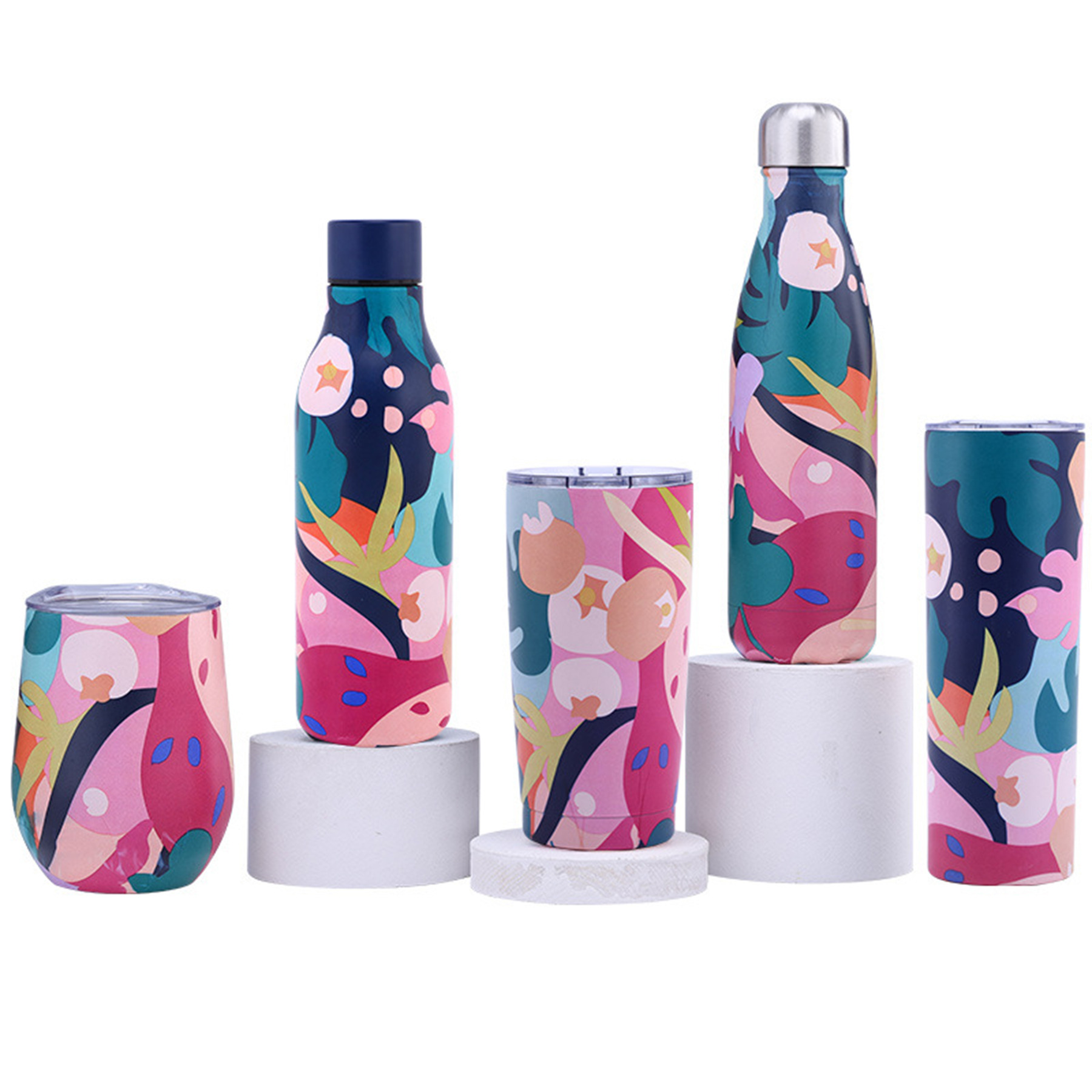 Flower Printed 18 Oz Stainless Steel Bottle 2