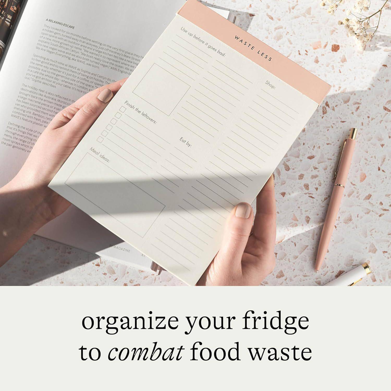 Magnetic Meal Planner Grocery List Notepad for Fridge 5