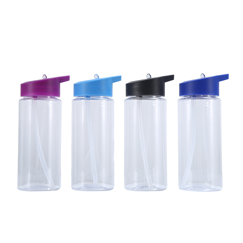 16oz Plastic Sports Water Bottle with Straw and Handle 2