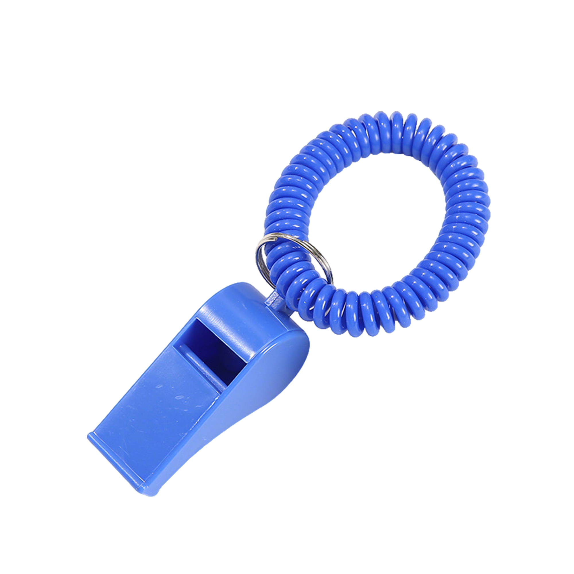 Vinyl Coil Wrist Whistle With Key Ring 1.97" Length X 0.79" Width X 0.87" Height 9
