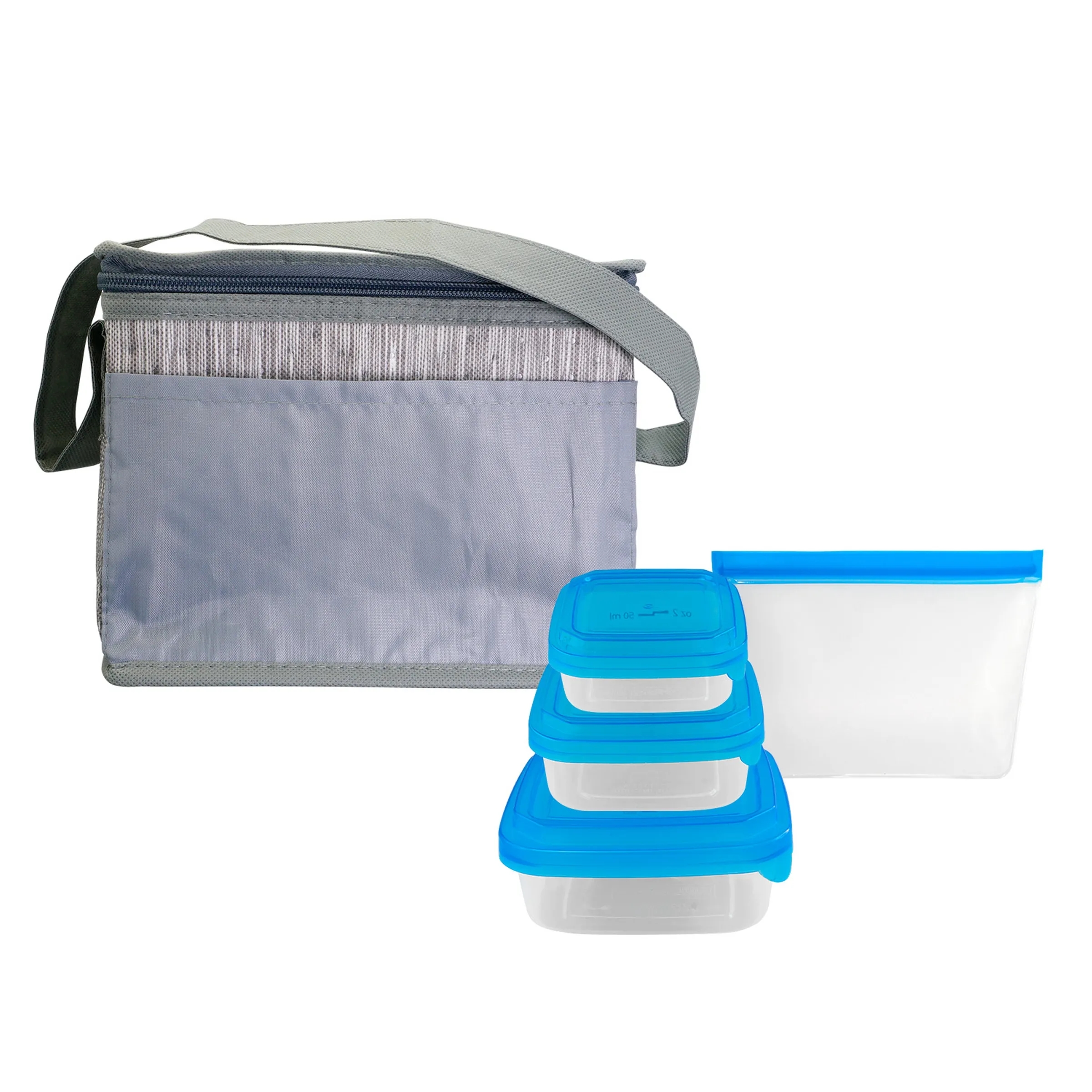 Gray Graph Portion Control Reusable Lunch Set 17