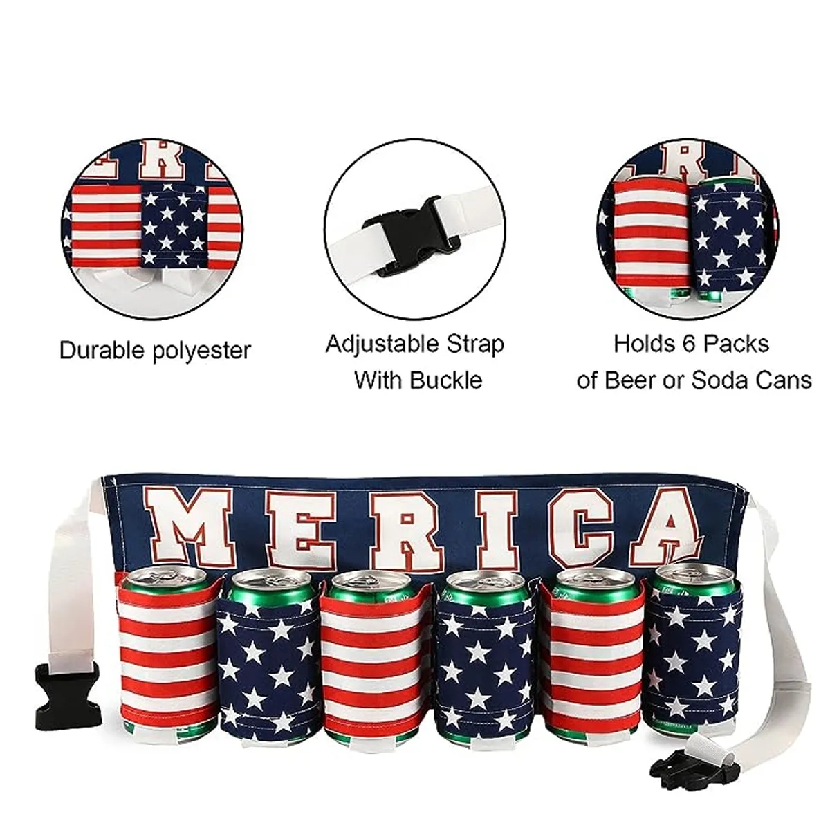 Custom Beverage Holder Beer Belt, custom koozie with logo imprint 3