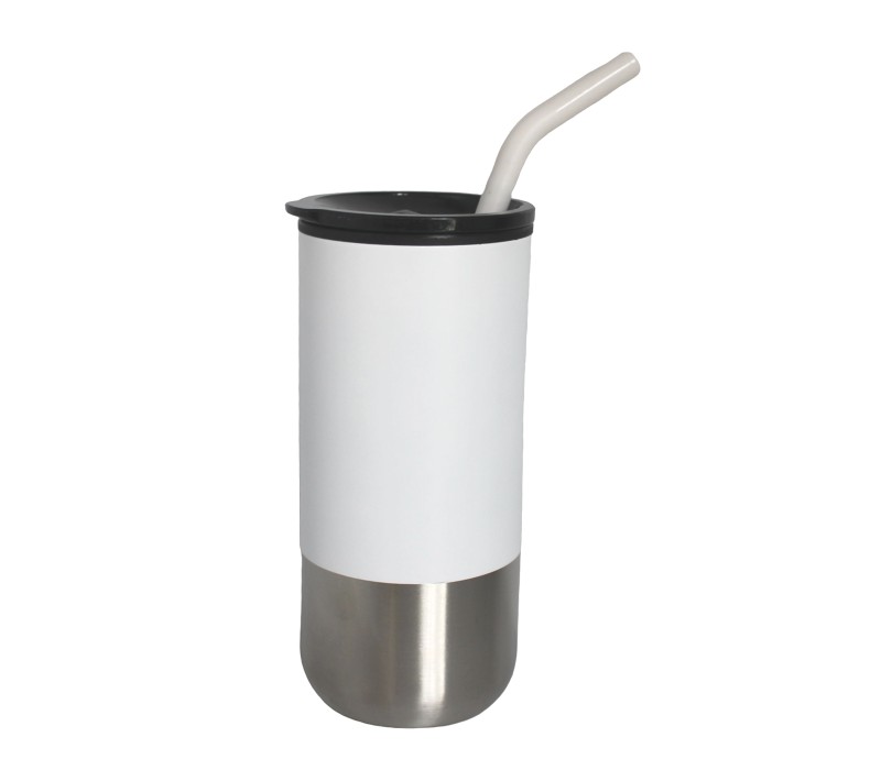 Vacuum Stainless Steel Tumbler with Straw, 18 oz. 14