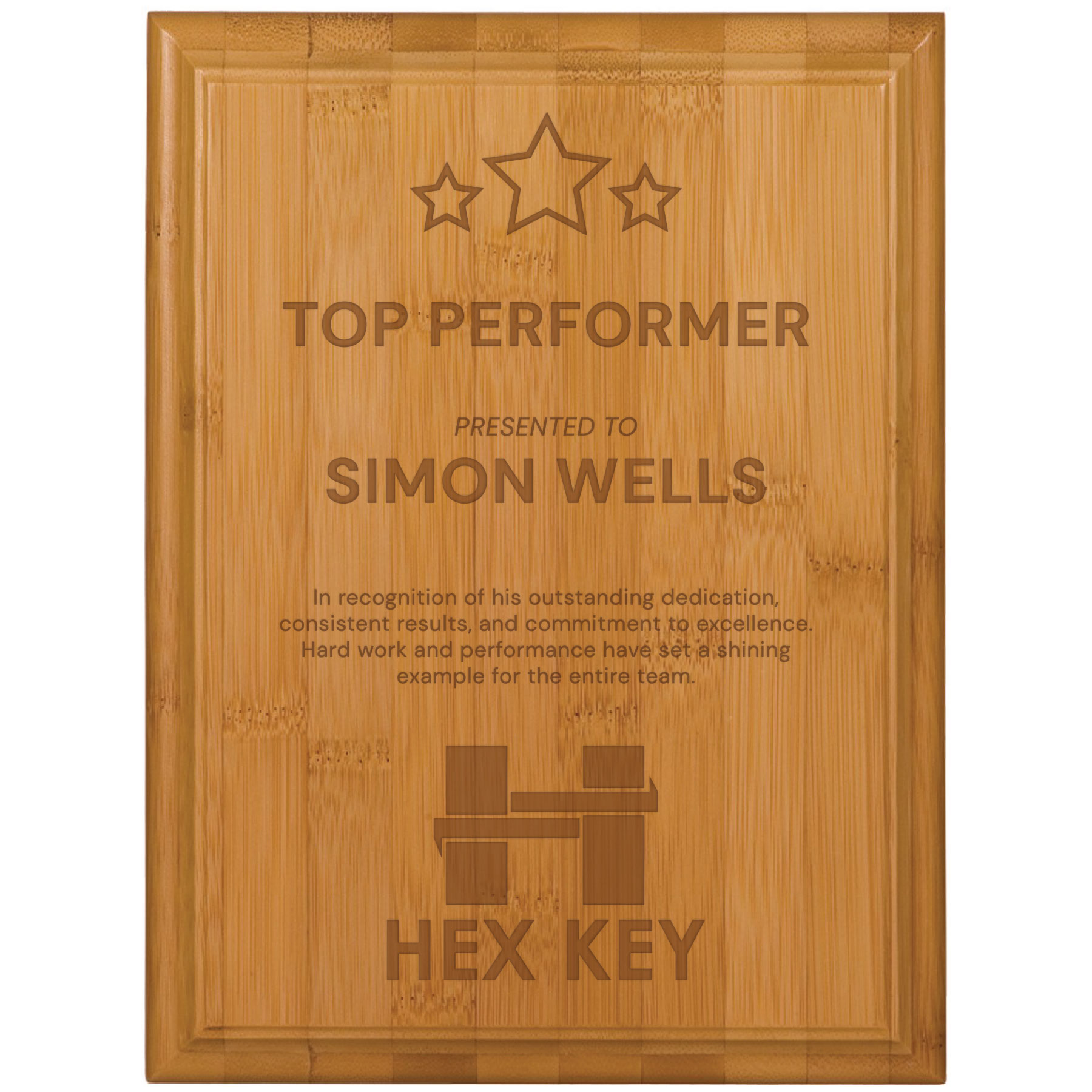 6" x 8" Bamboo Plaque 3