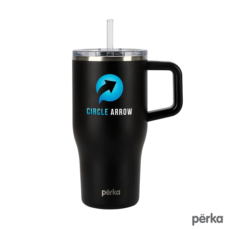 Perka® Myrton 20 oz. Double Wall, Recycled Stainless Steel Travel Mug 14