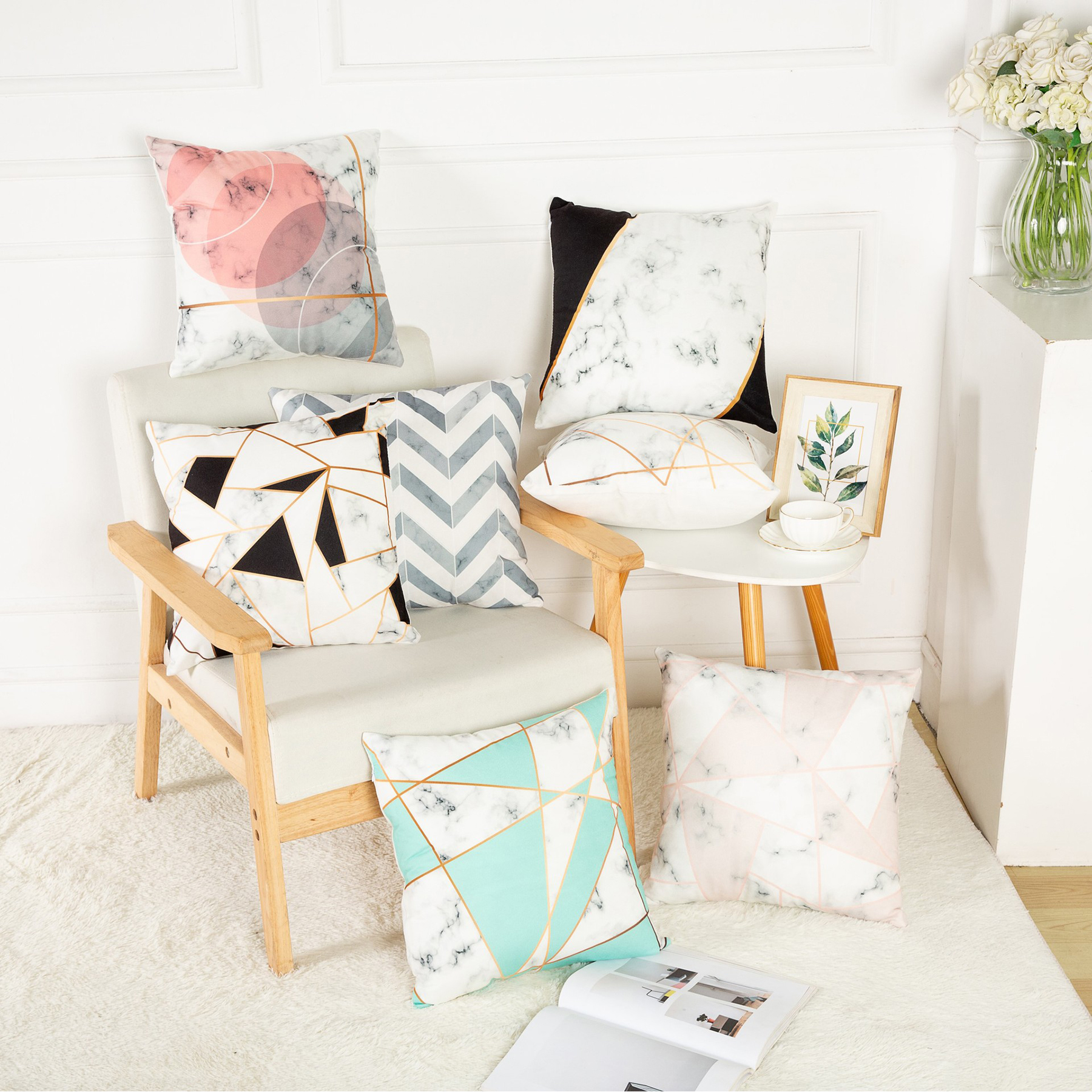 Linen Cushion Pillow Set 1