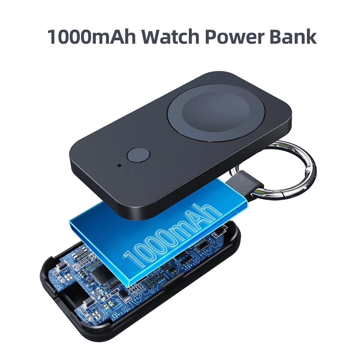 Keychain Style Portable Wireless Charger for Appl Watch Seri 4