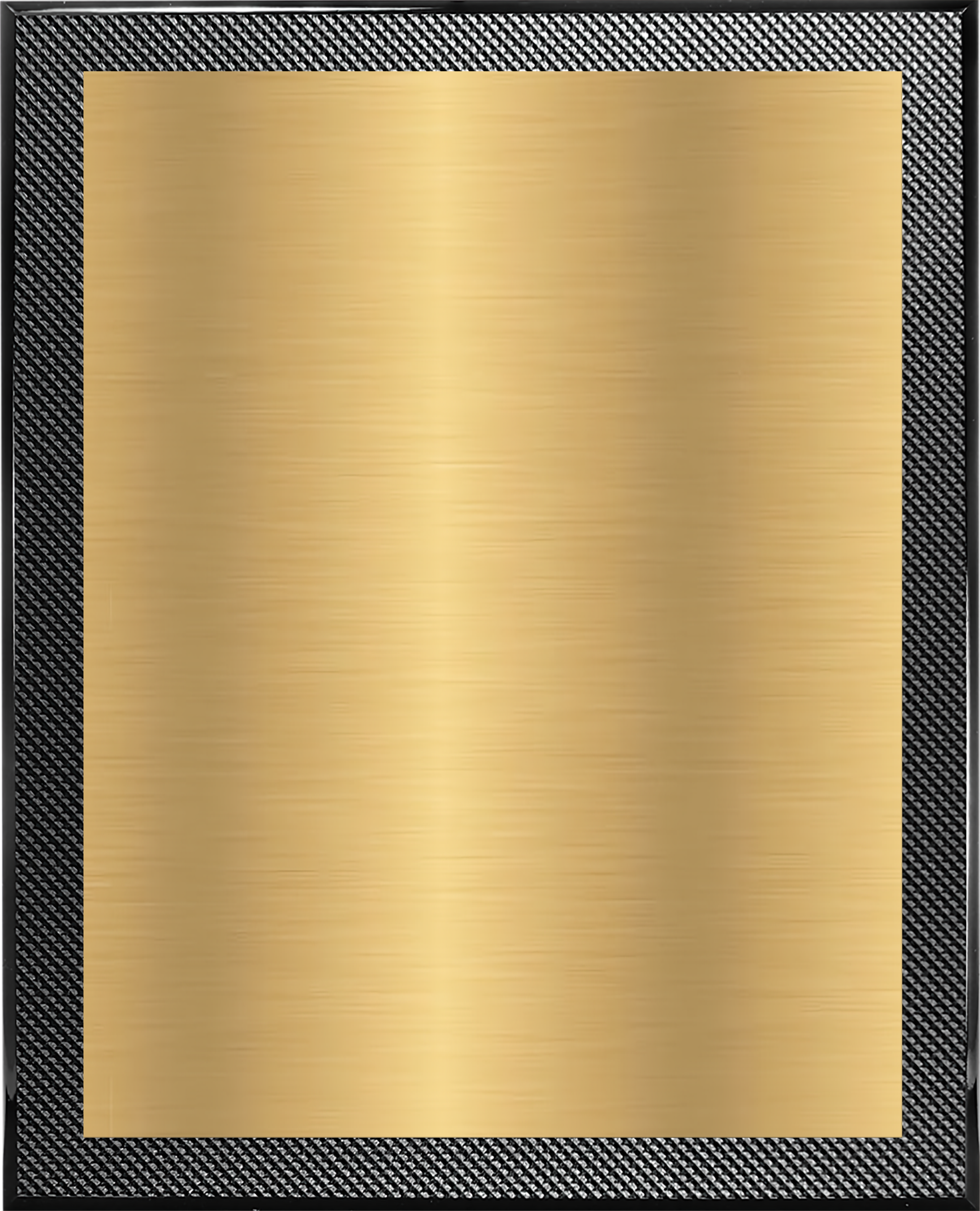 Piano Carbon Fiber Finish Plaque w/Choice of Single Plate 3