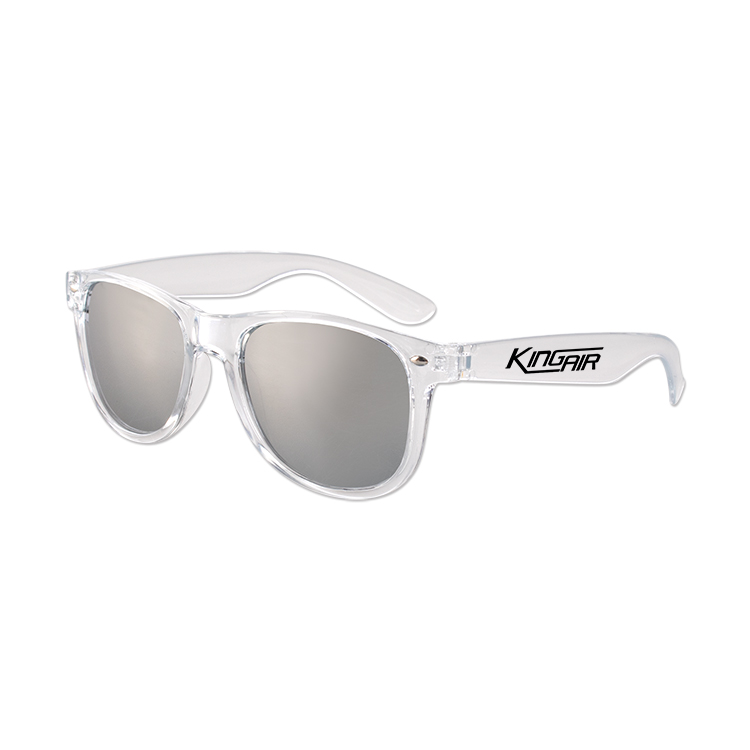 Clear Iconic Frame Mirror Lens Sunglasses 7