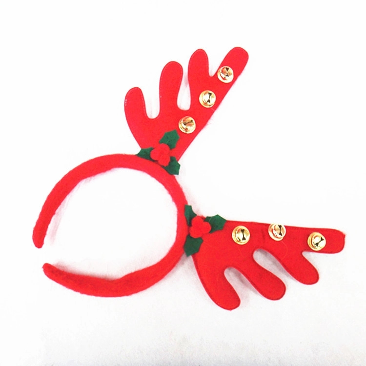 Antler Christmas Head Band with Small Bell 1