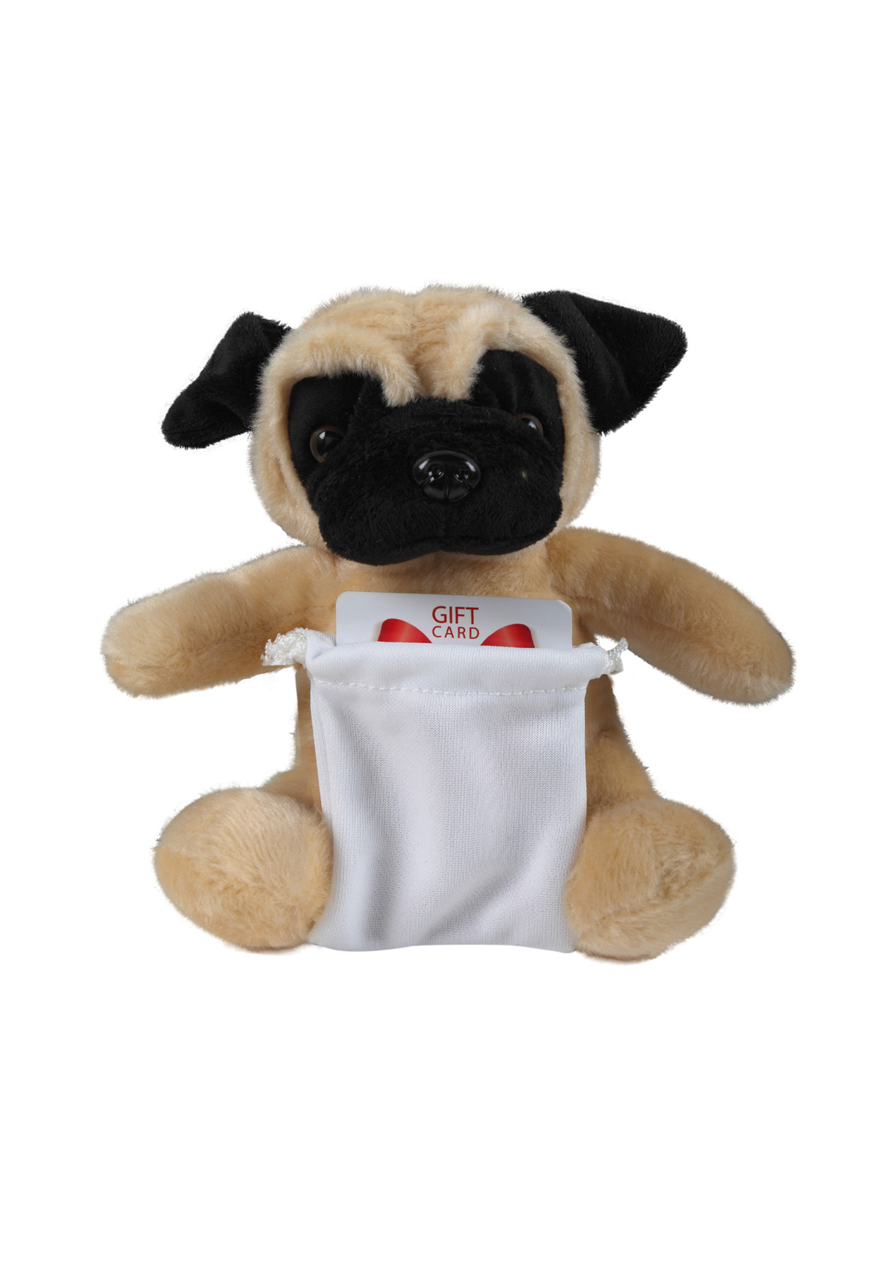 soft plush Pug with gift card sack 4