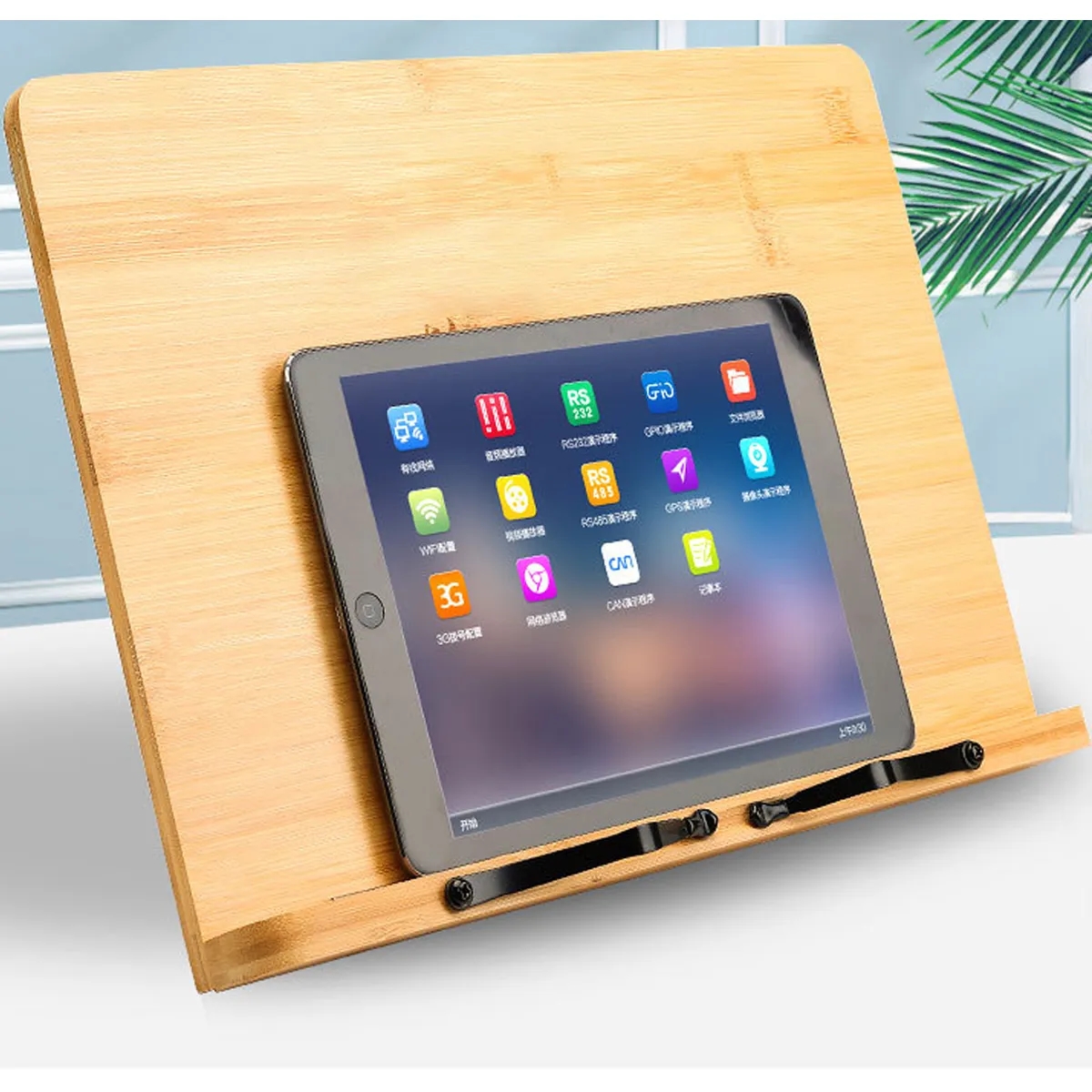 Multi-Function Adjustable Bamboo Bookstand & Holders 3