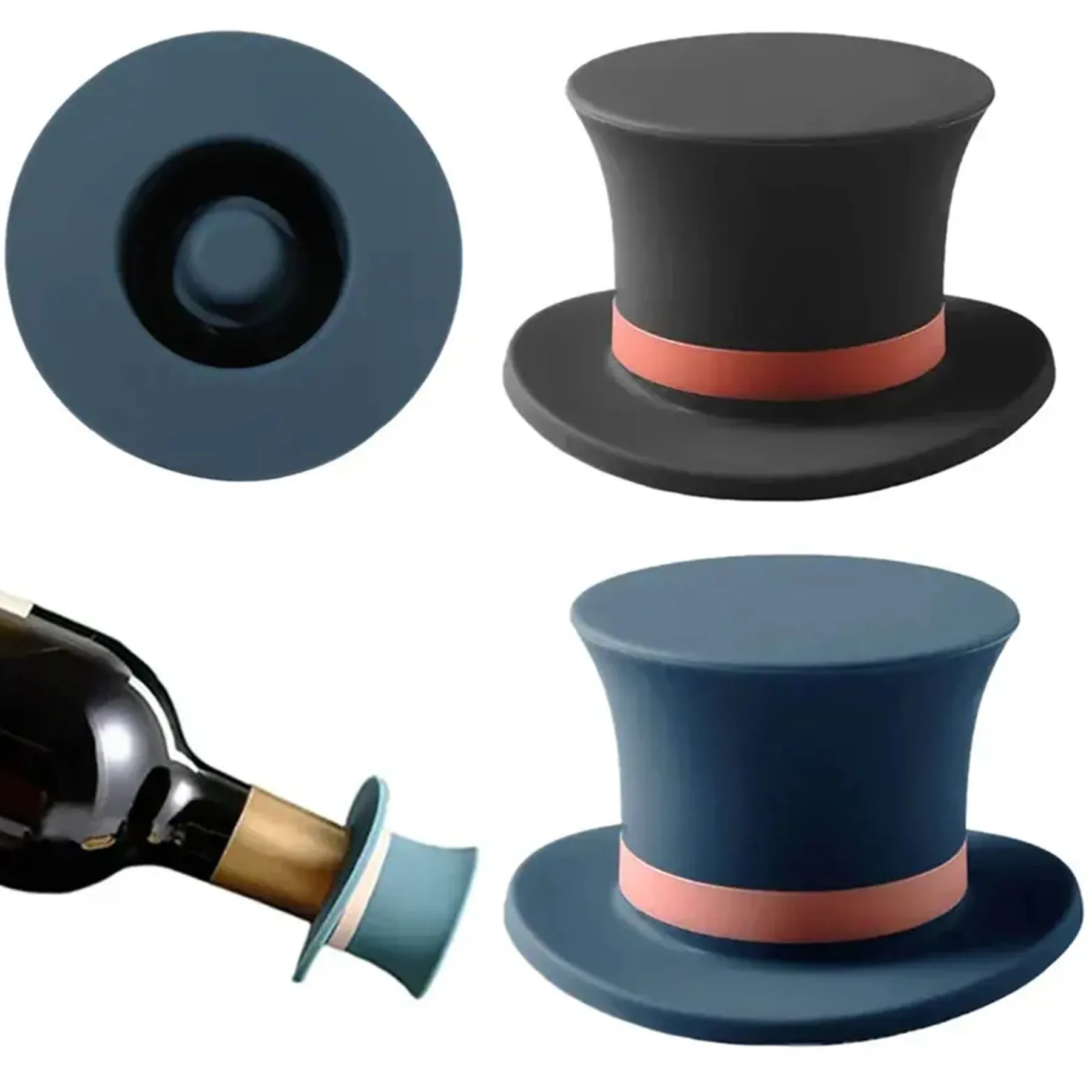 Silicone Magic Hat Wine Bottle Stopper 6