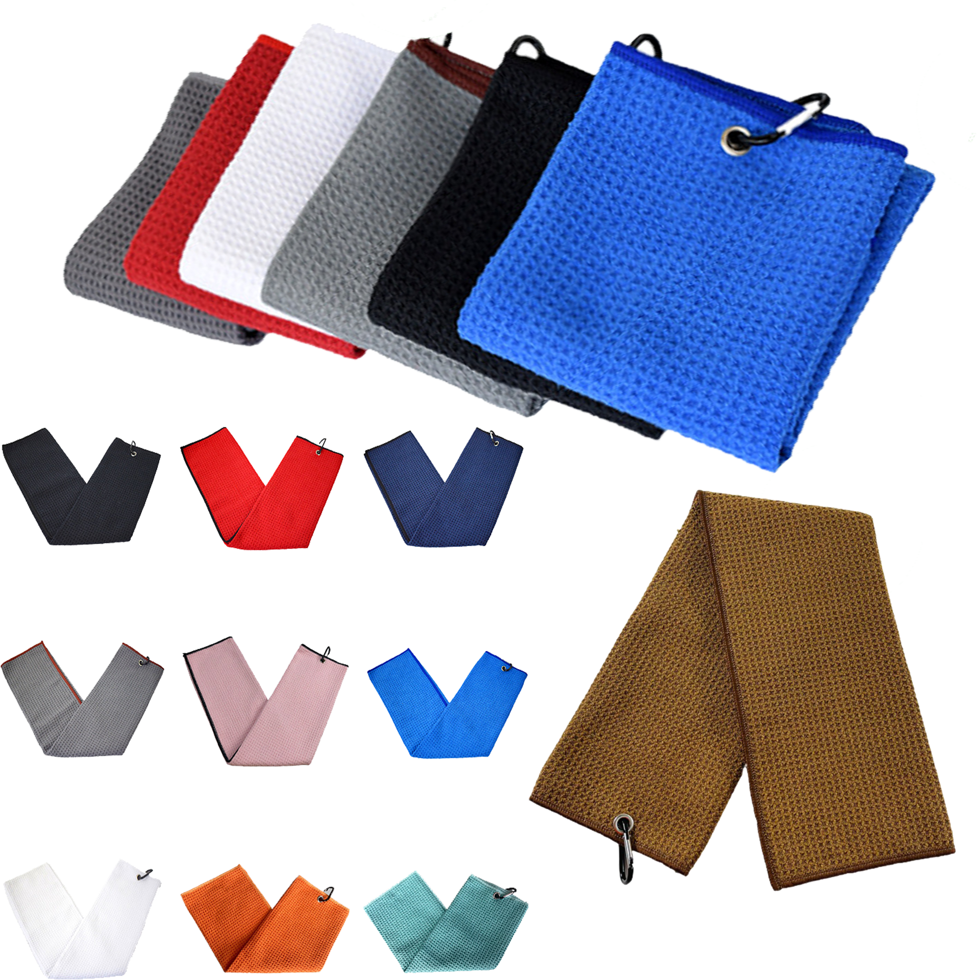 15.8"x23.7" Full Color Grommet Golf Towel 1