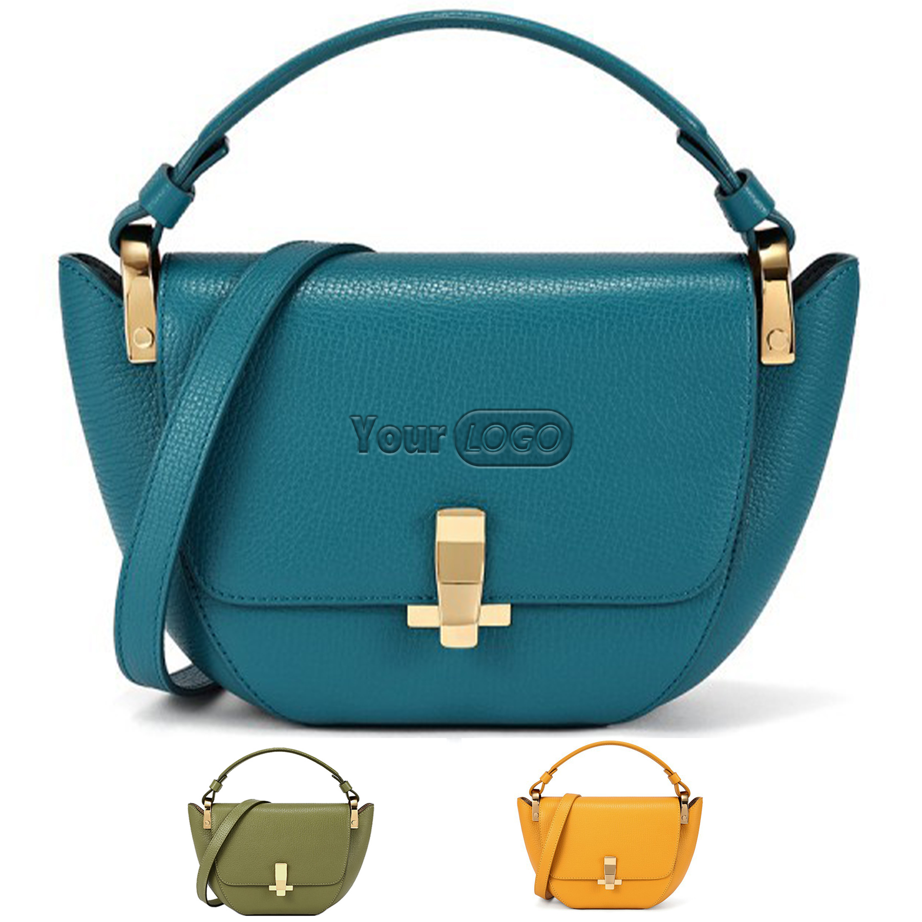 PU Simple solid cross-body bag 3
