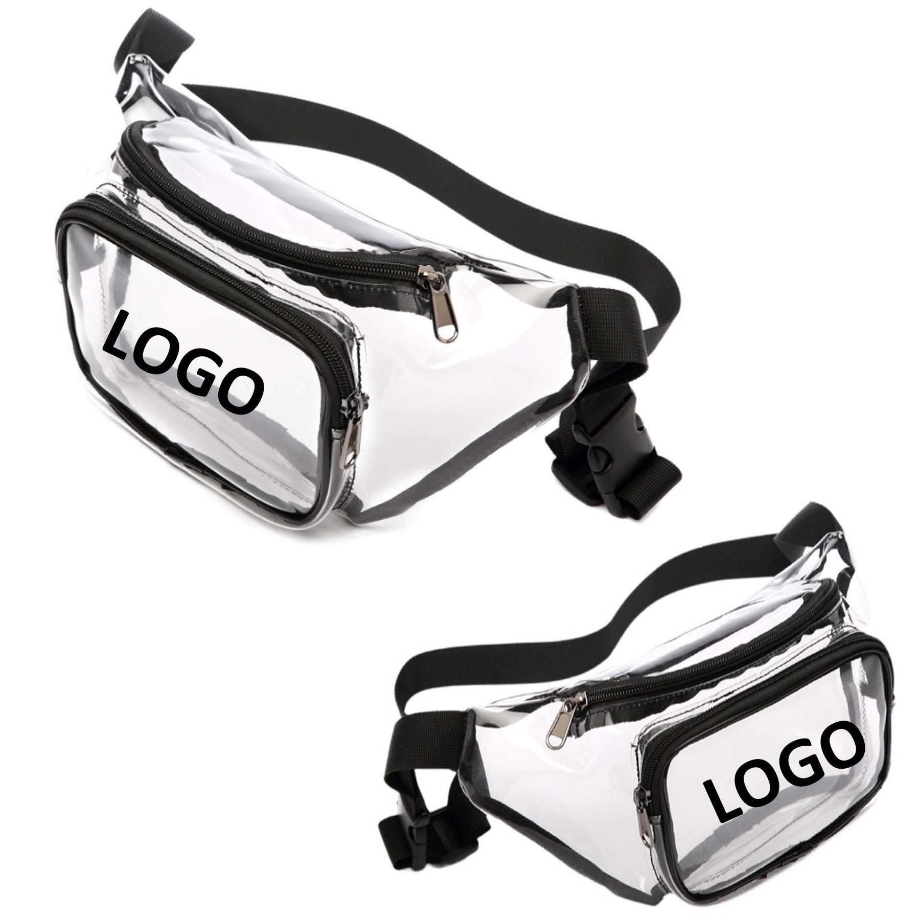 Clear PVC Fanny Pack With Dual Pockets 1