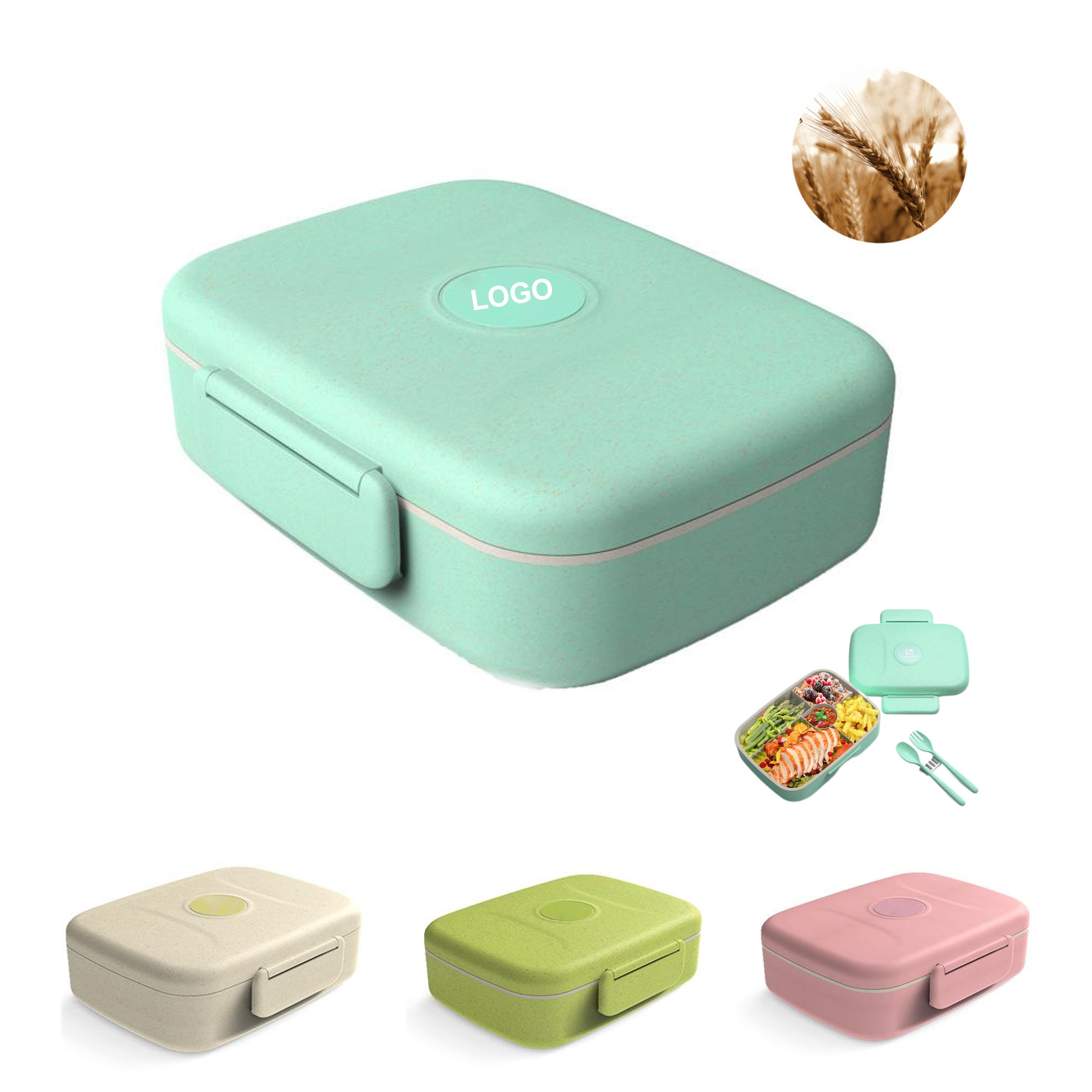 Wheat Straw Lunch Box (direct import) 1