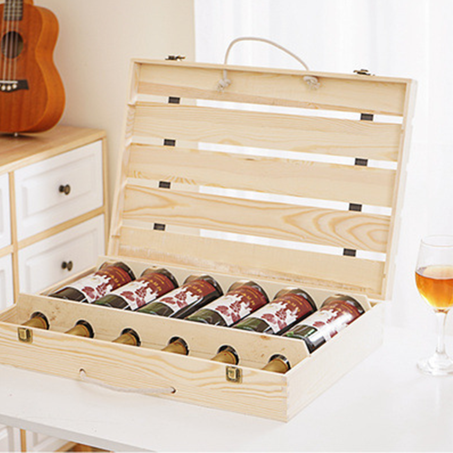 Solid Wood Wine Gift Box 5