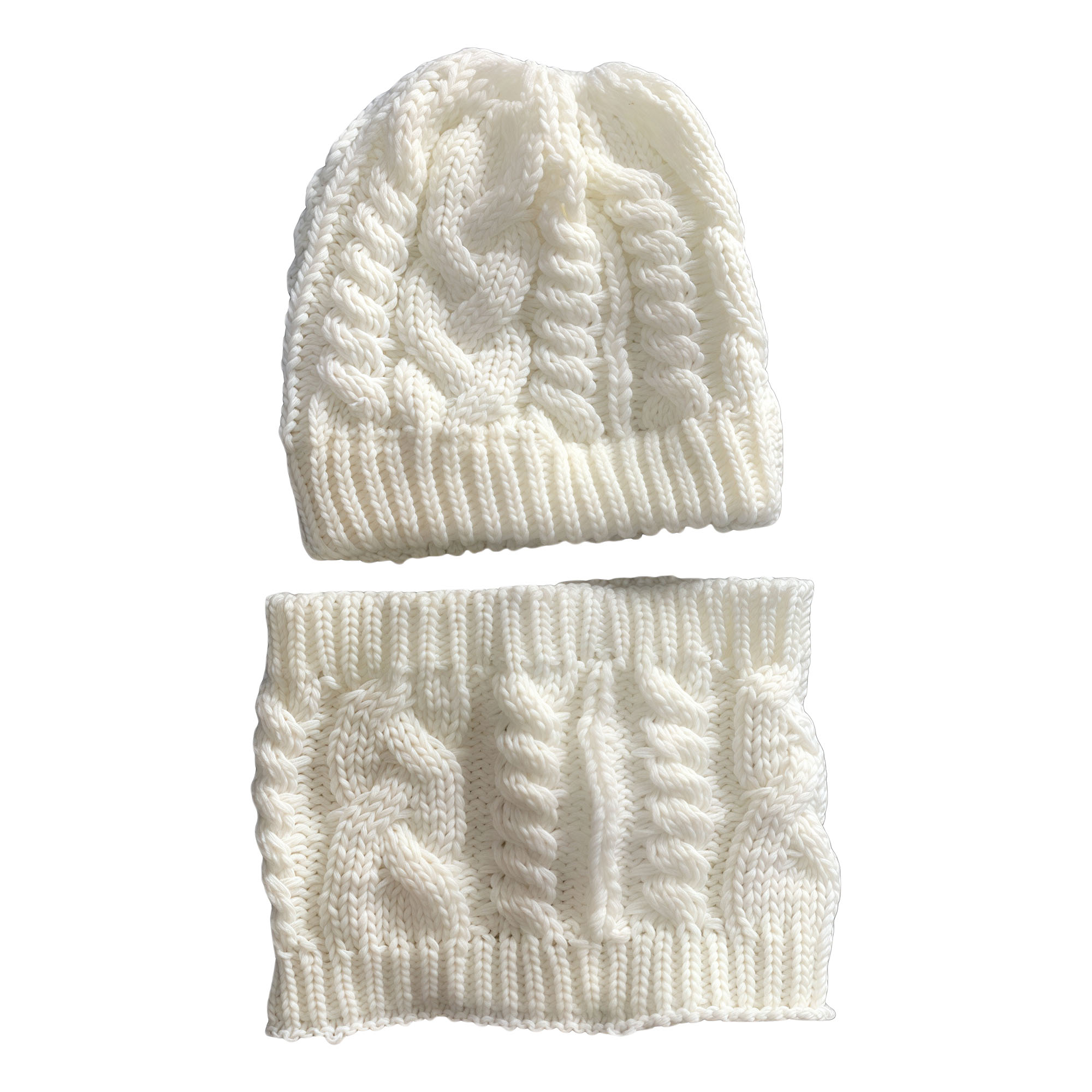 Winter Knit Hat and Scarf Set 3