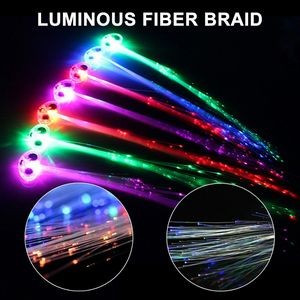 Light Up Braid Hair Headband Wig Easy Clip On LED Lights 12
