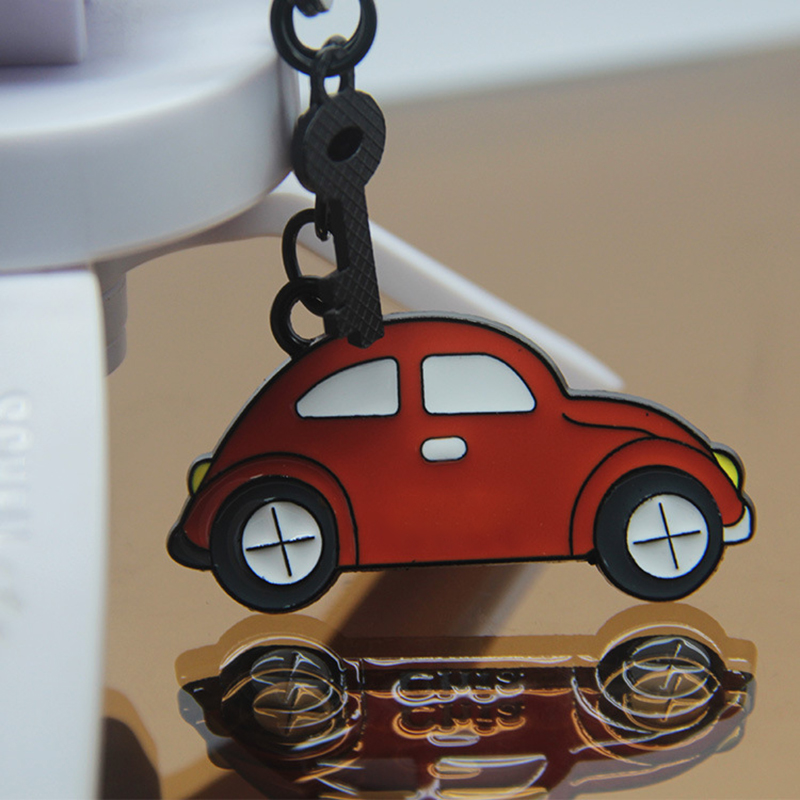 Creative Car Shape Metal Key Chain with Wristband 8