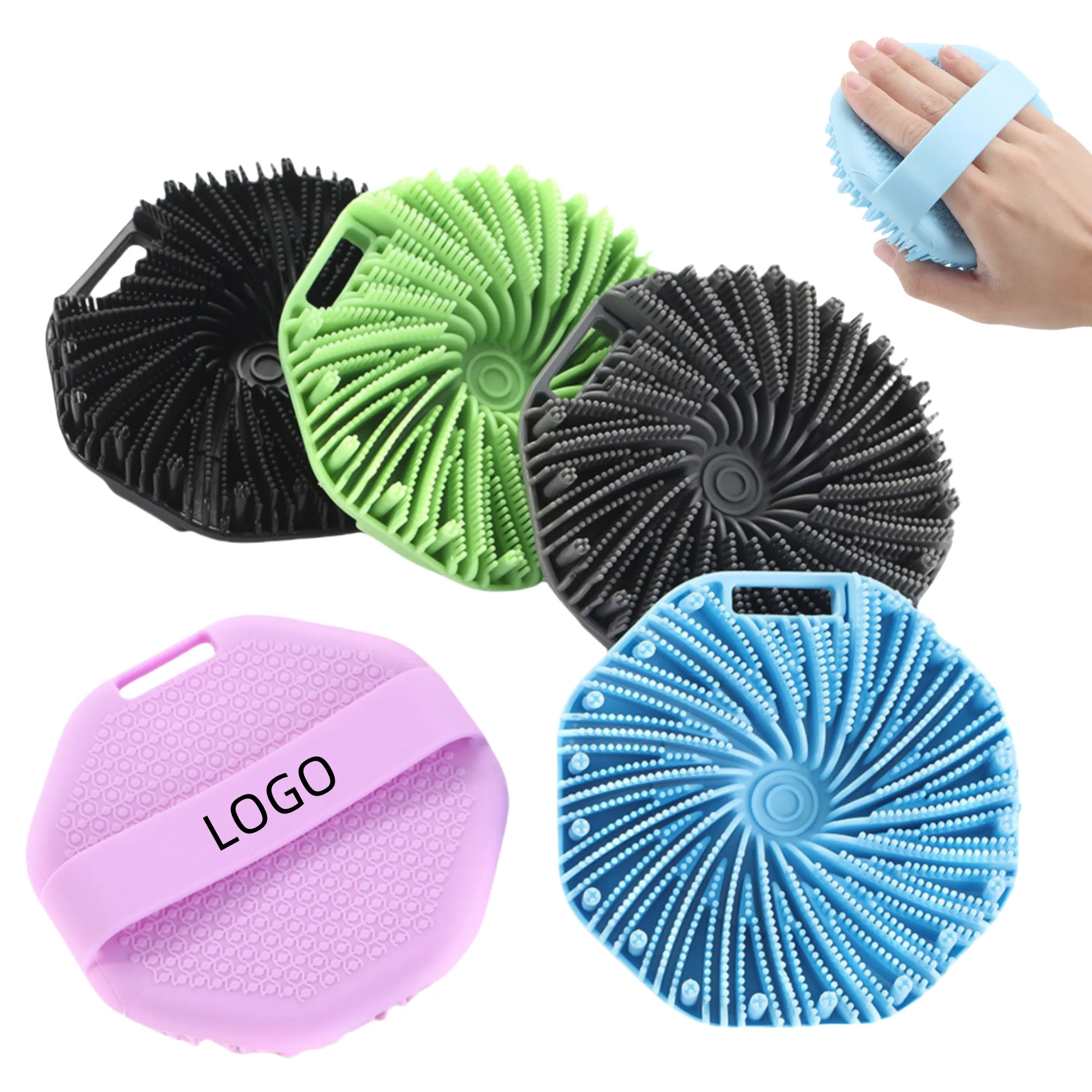 Polygonal Gentle Silicone Bath Brush 4