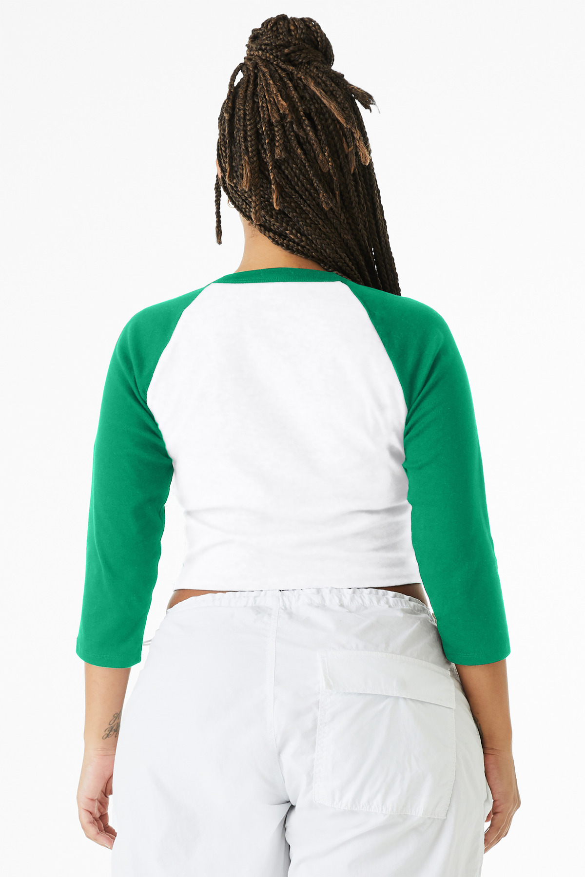BELLA+CANVAS Women's Micro Rib 3/4 Raglan Baby Tee BC1200 15