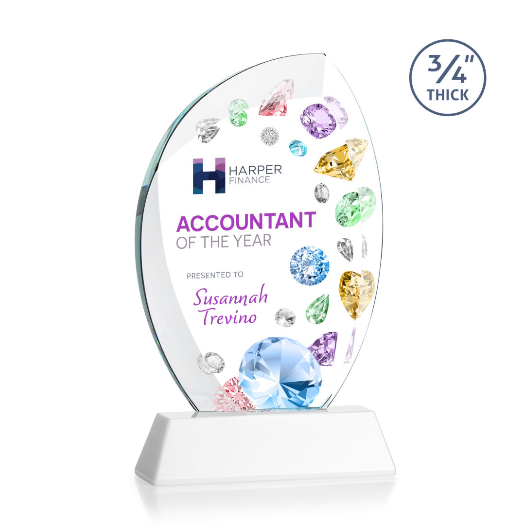 Wichita VividPrint™ Award on Newhaven Base - White 2