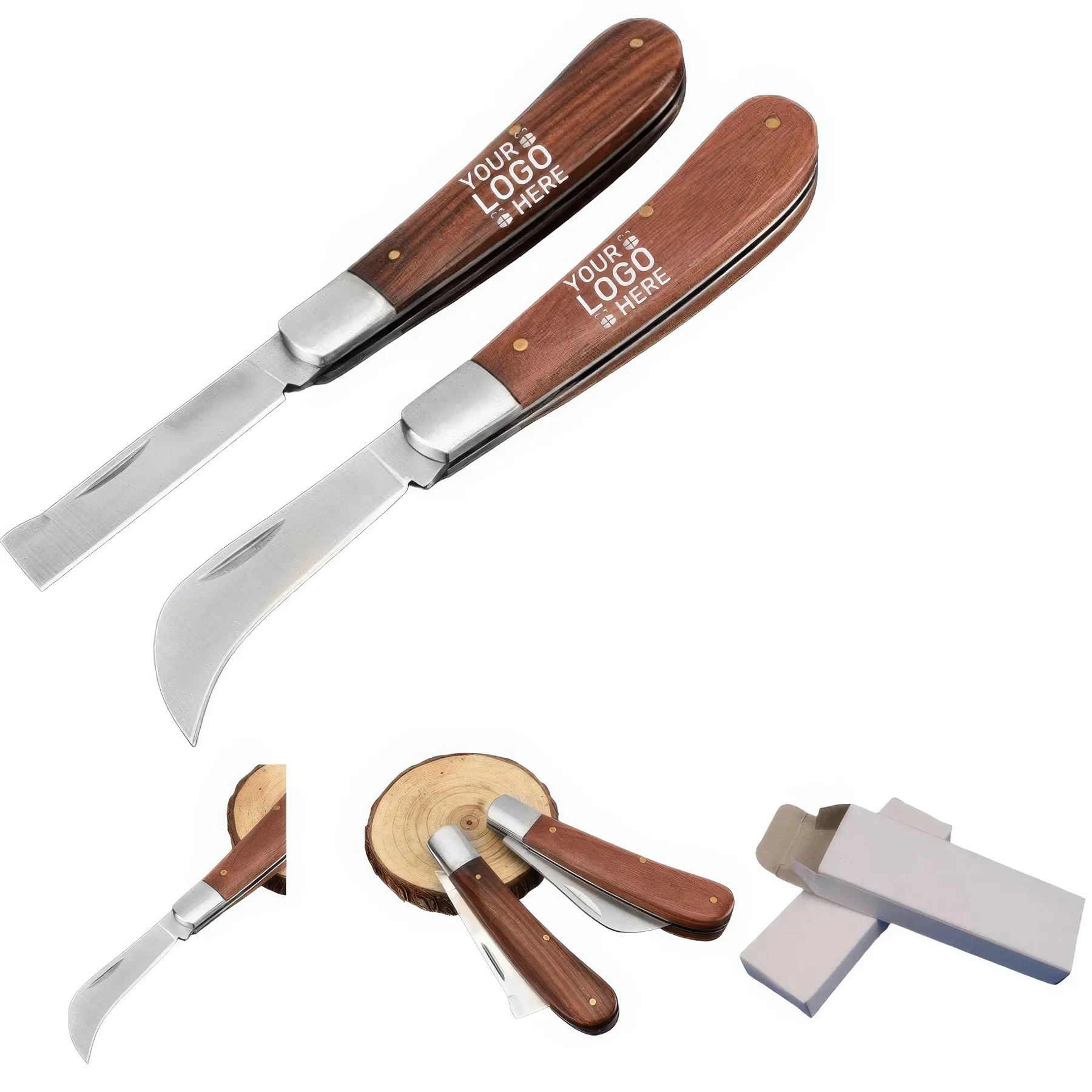 High Hardness Wooden Handle Outdoor Pocket Knife 3