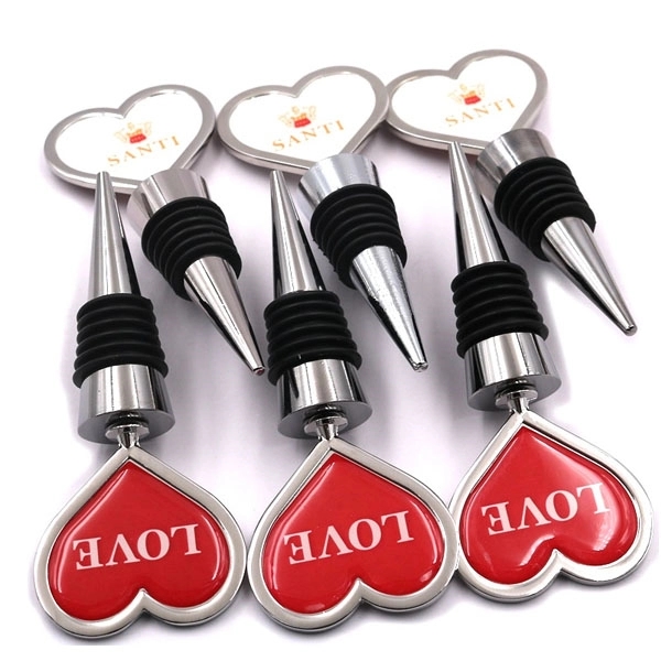 Metal Heart Shaped Wine Bottle Stopper 10