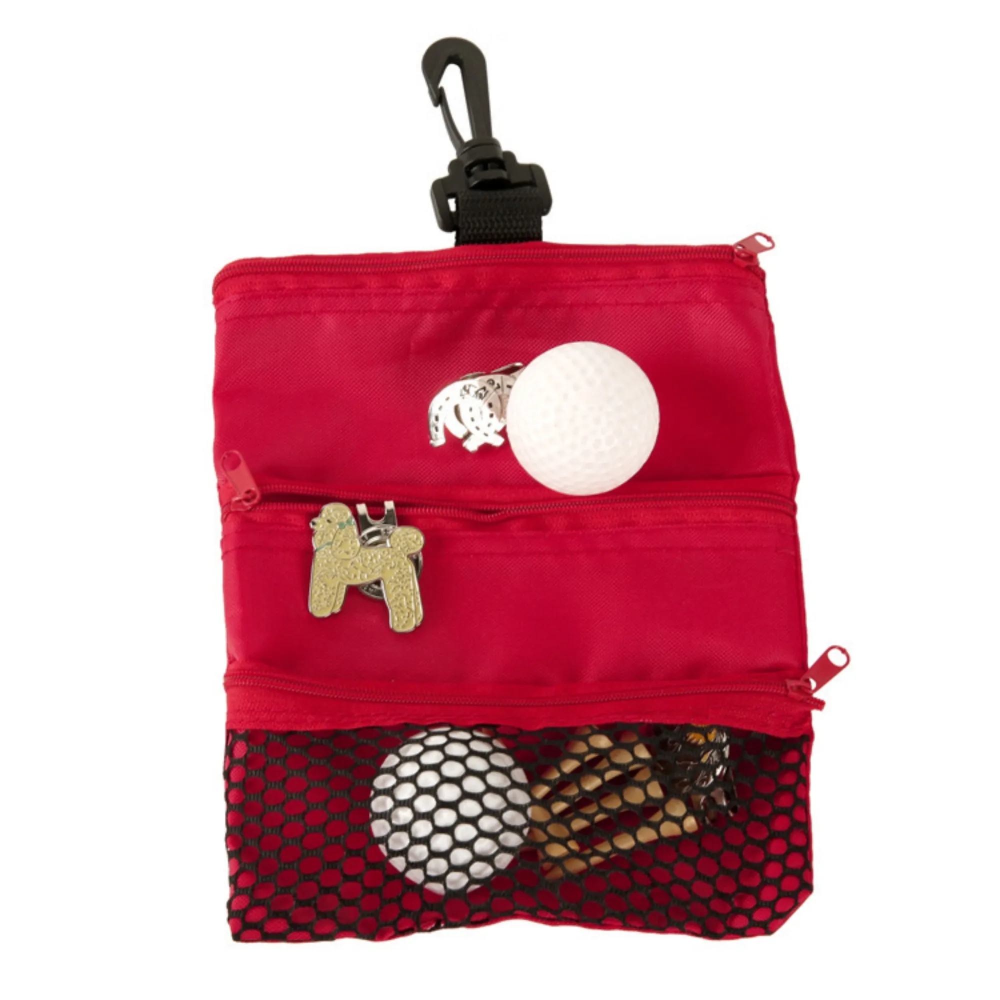 MOQ 100 Golf Ball Bag With Clip 5