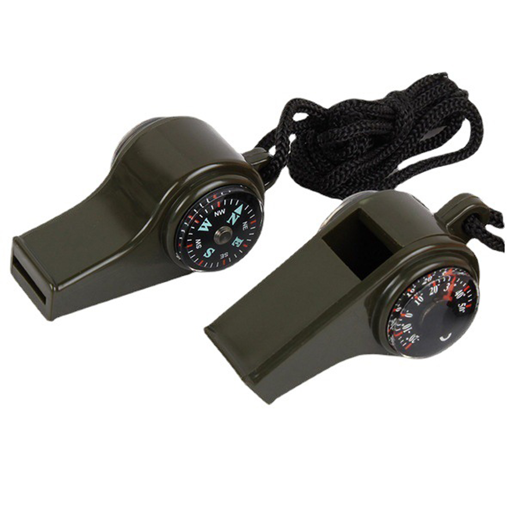 Survival Whistle with Compass and Thermometer 3-in-1 2